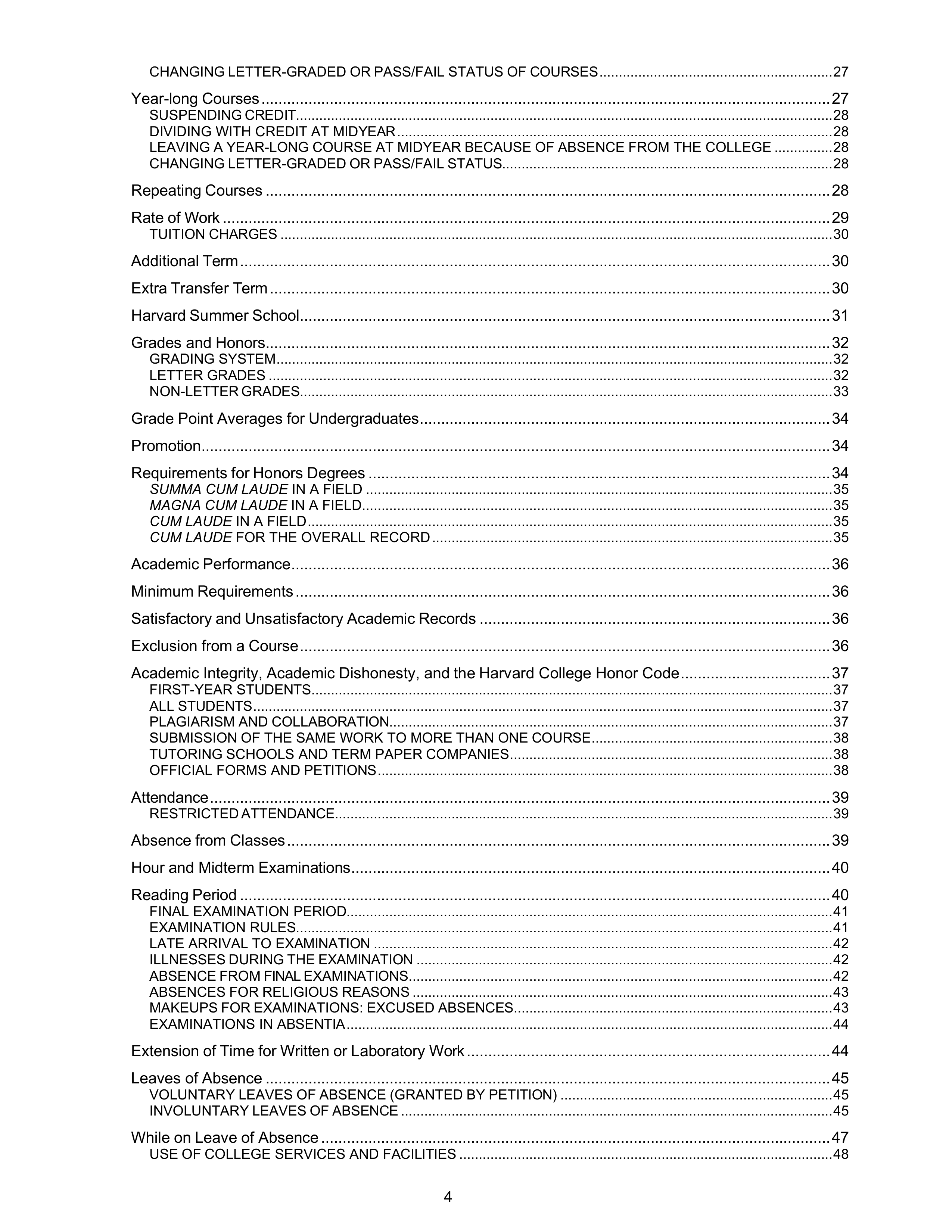 Harvard College Student Handbook — page 3