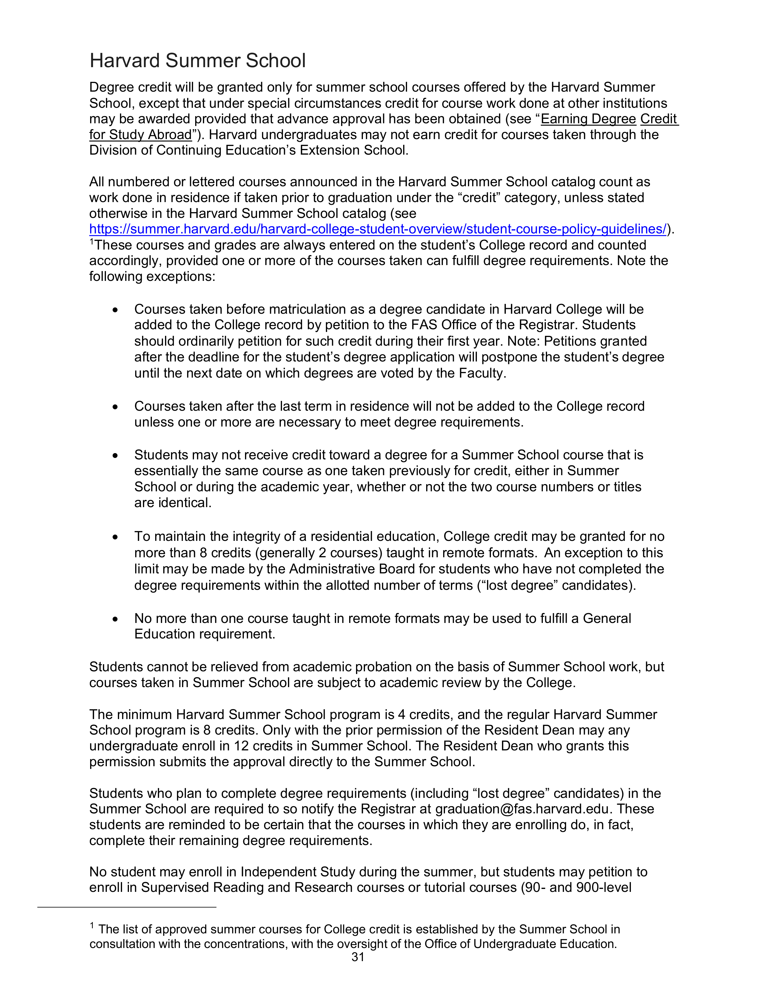 Harvard College Student Handbook — page 30