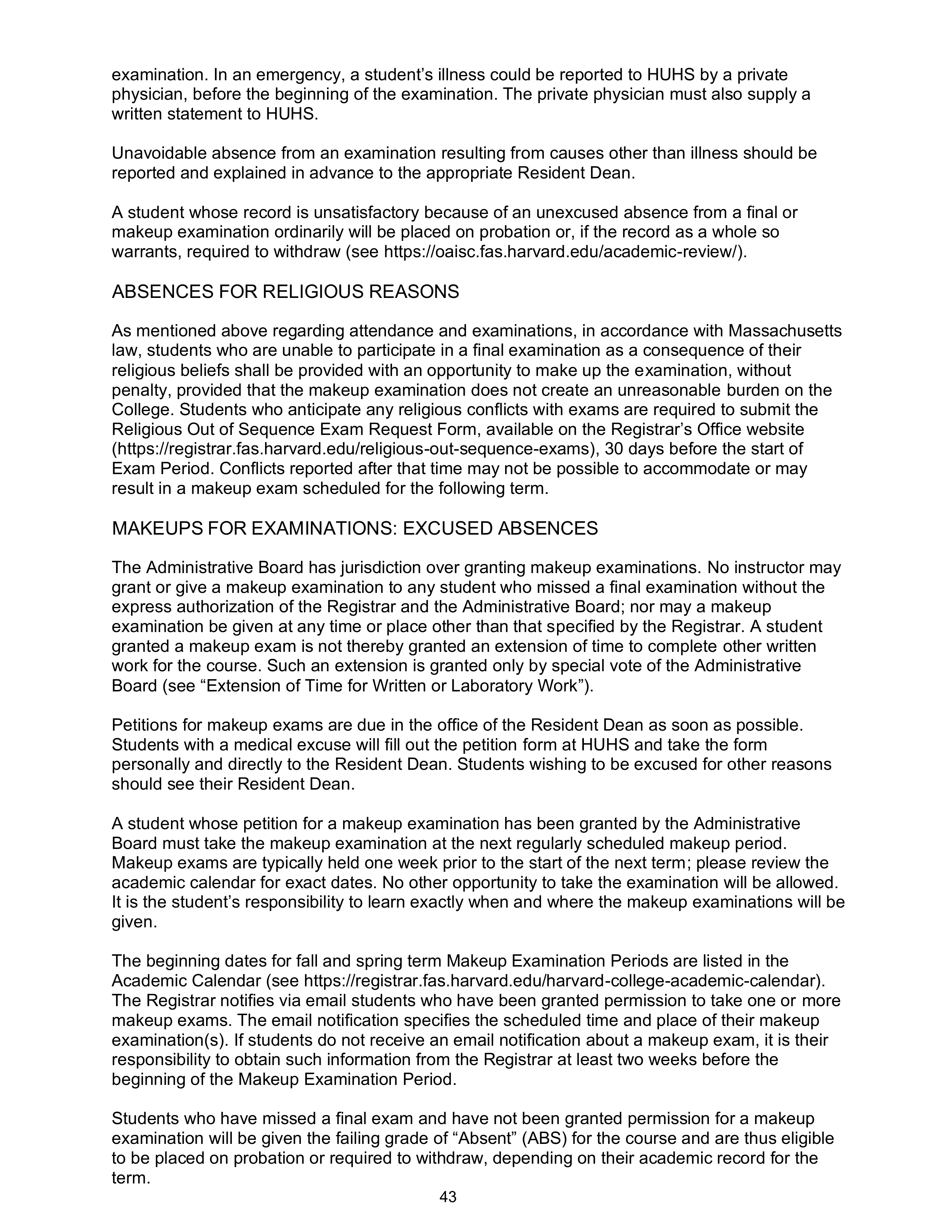 Harvard College Student Handbook — page 42