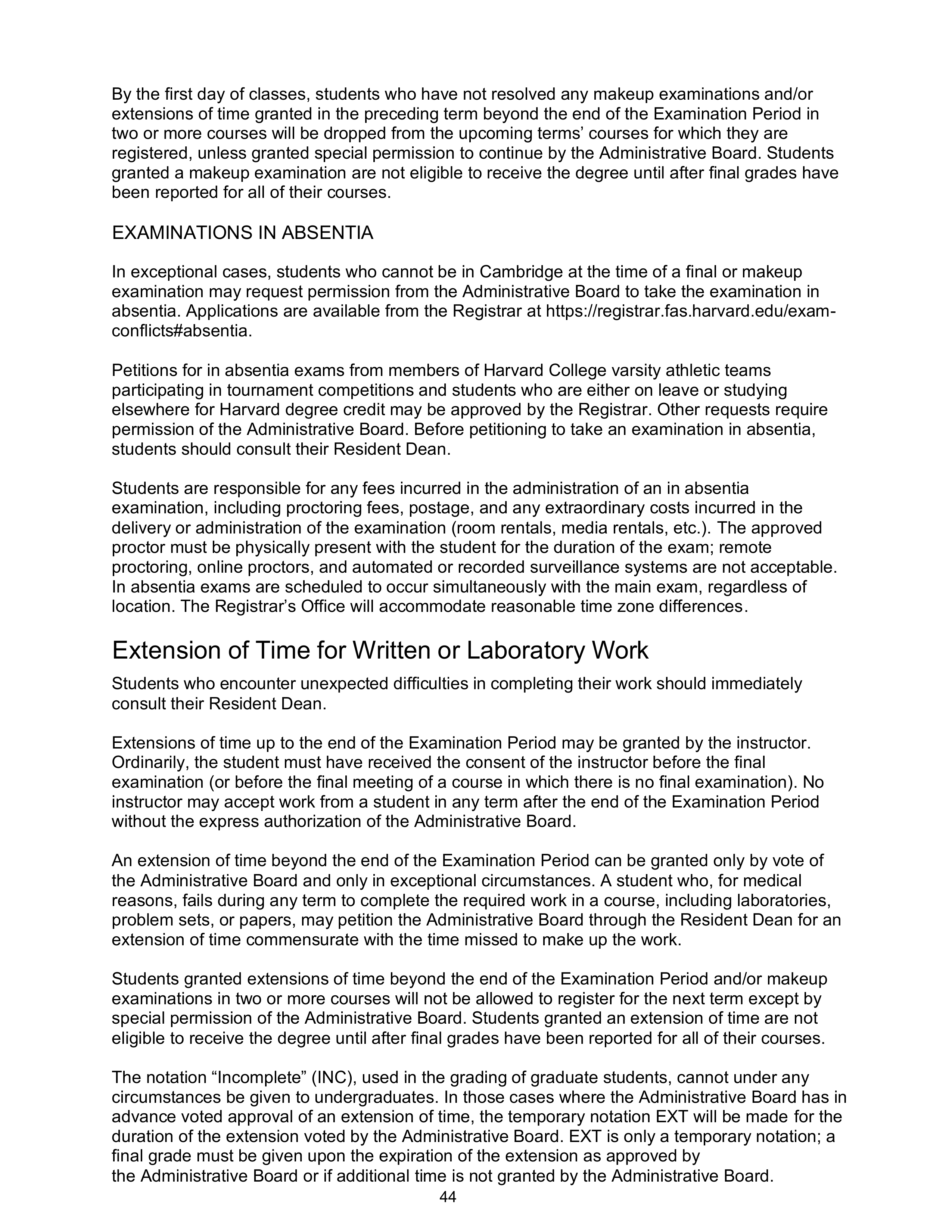 Harvard College Student Handbook — page 43