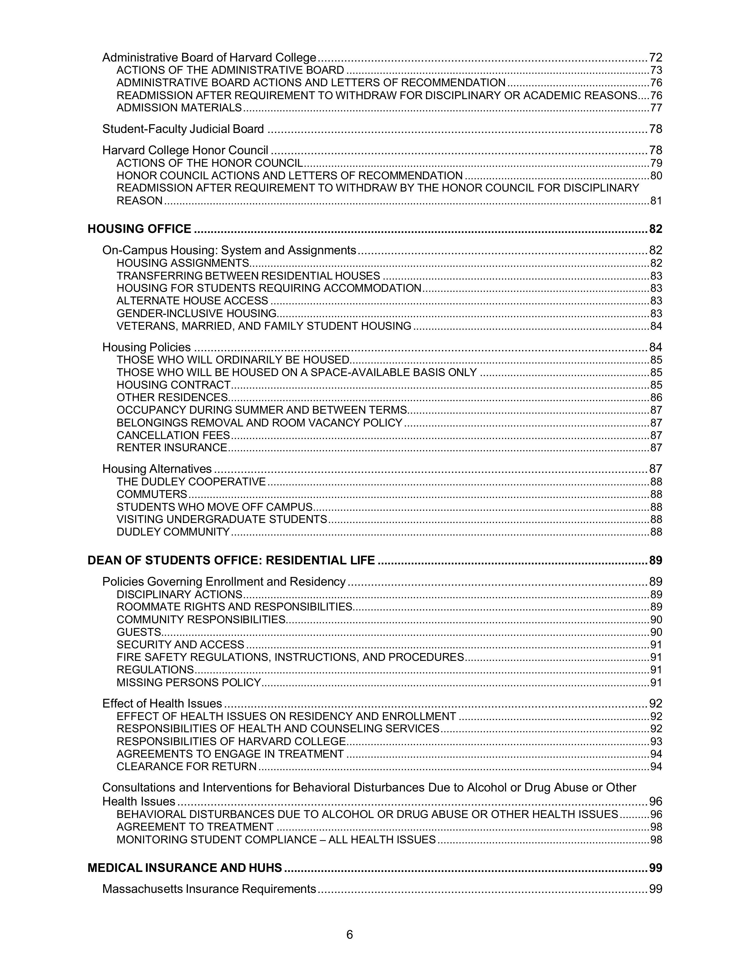 Harvard College Student Handbook — page 5