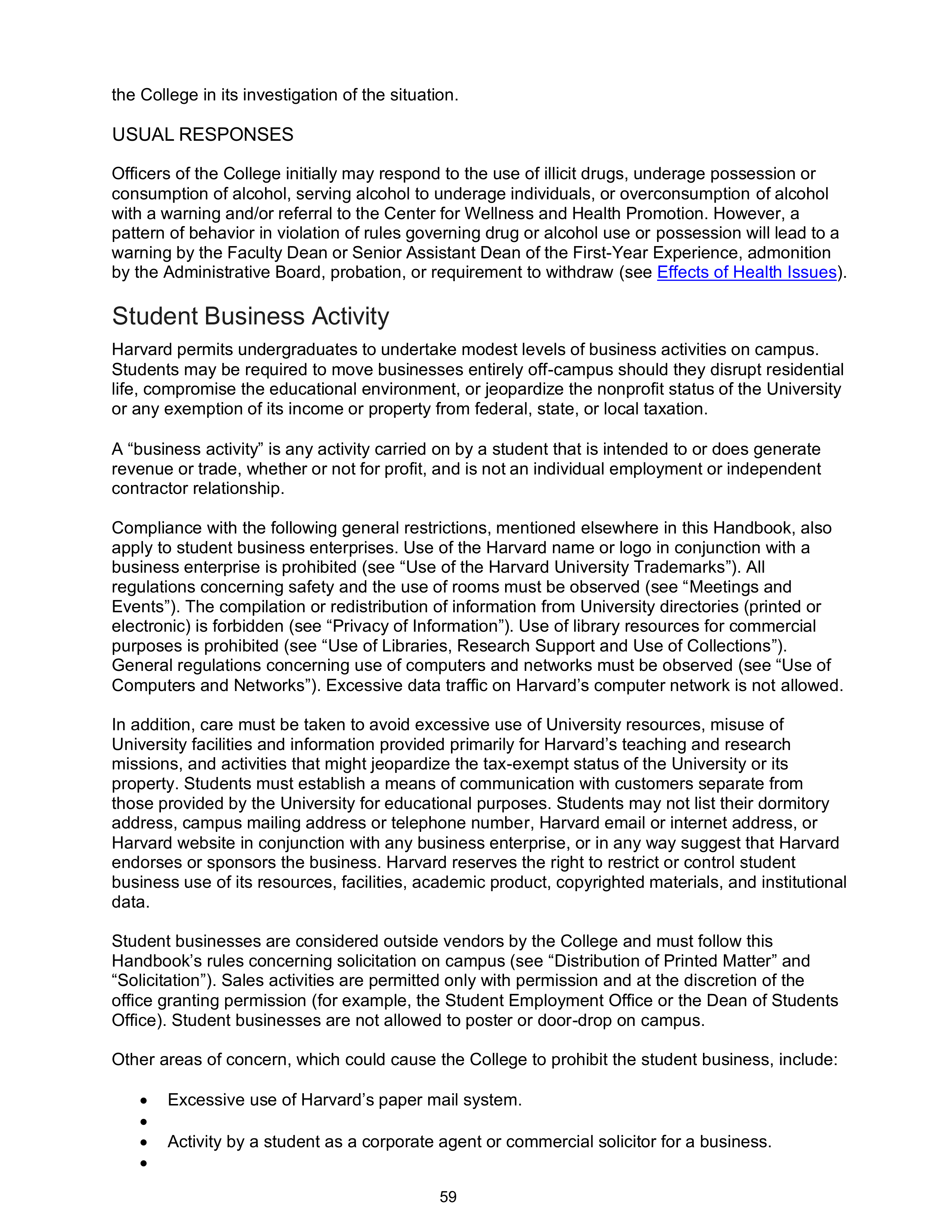 Harvard College Student Handbook — page 58