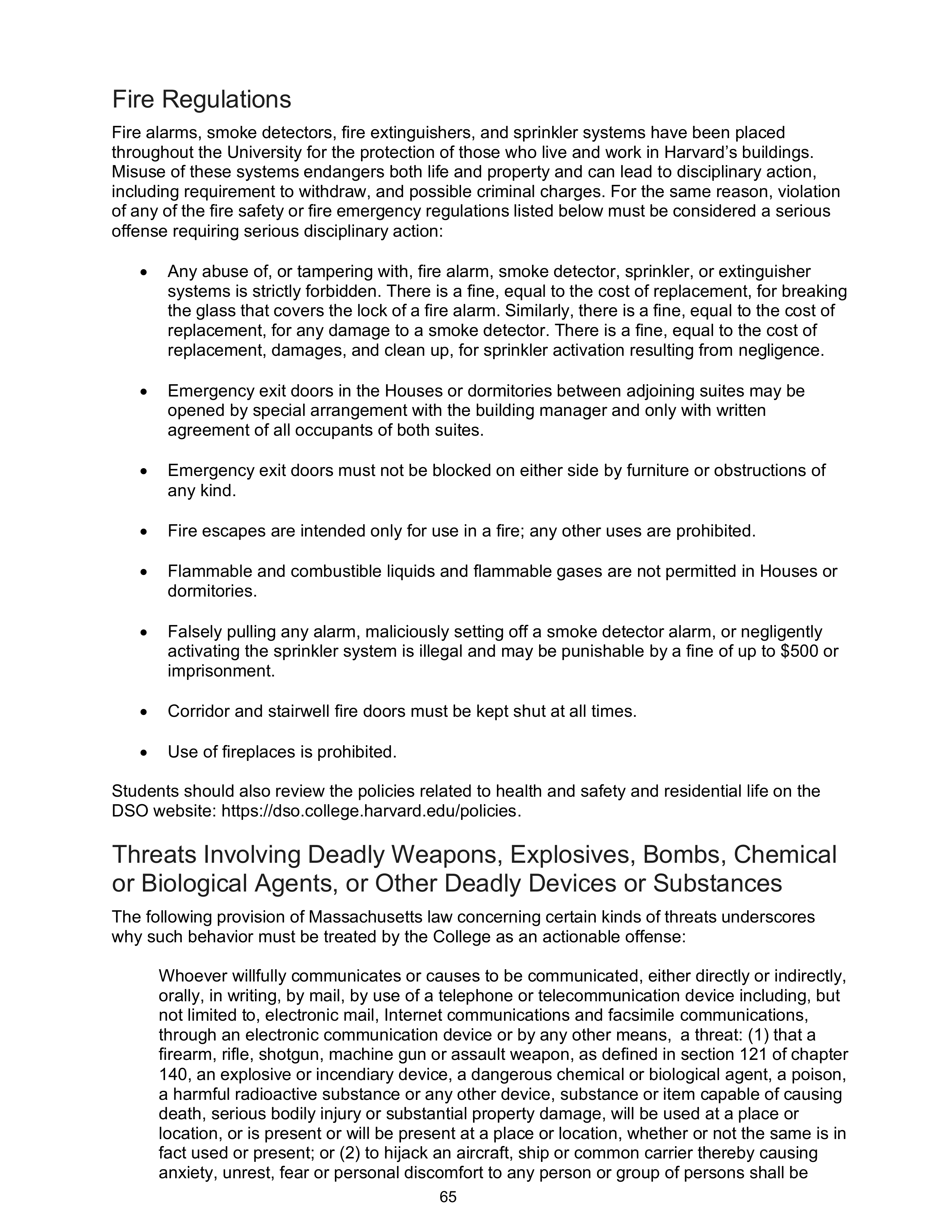 Harvard College Student Handbook — page 64
