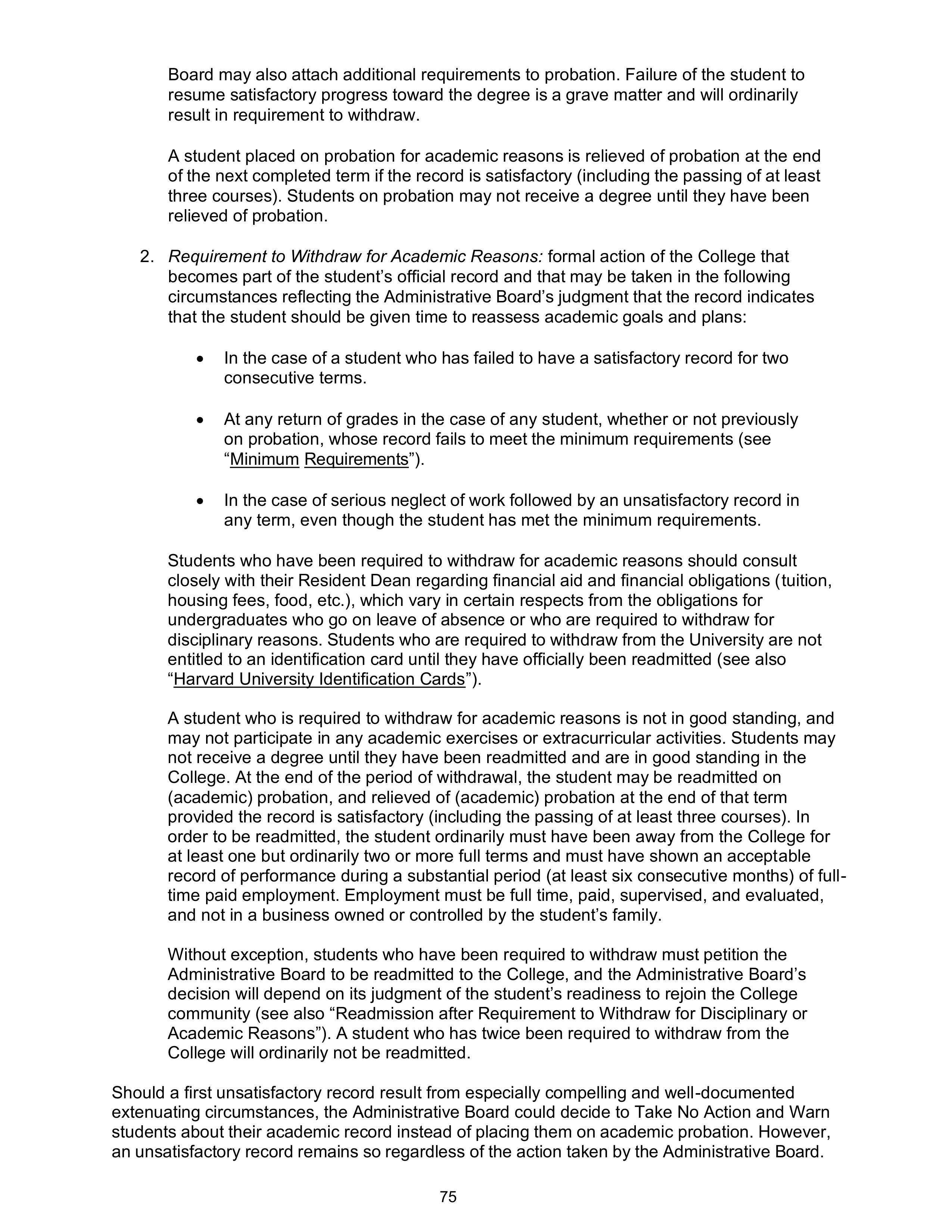 Harvard College Student Handbook — page 74