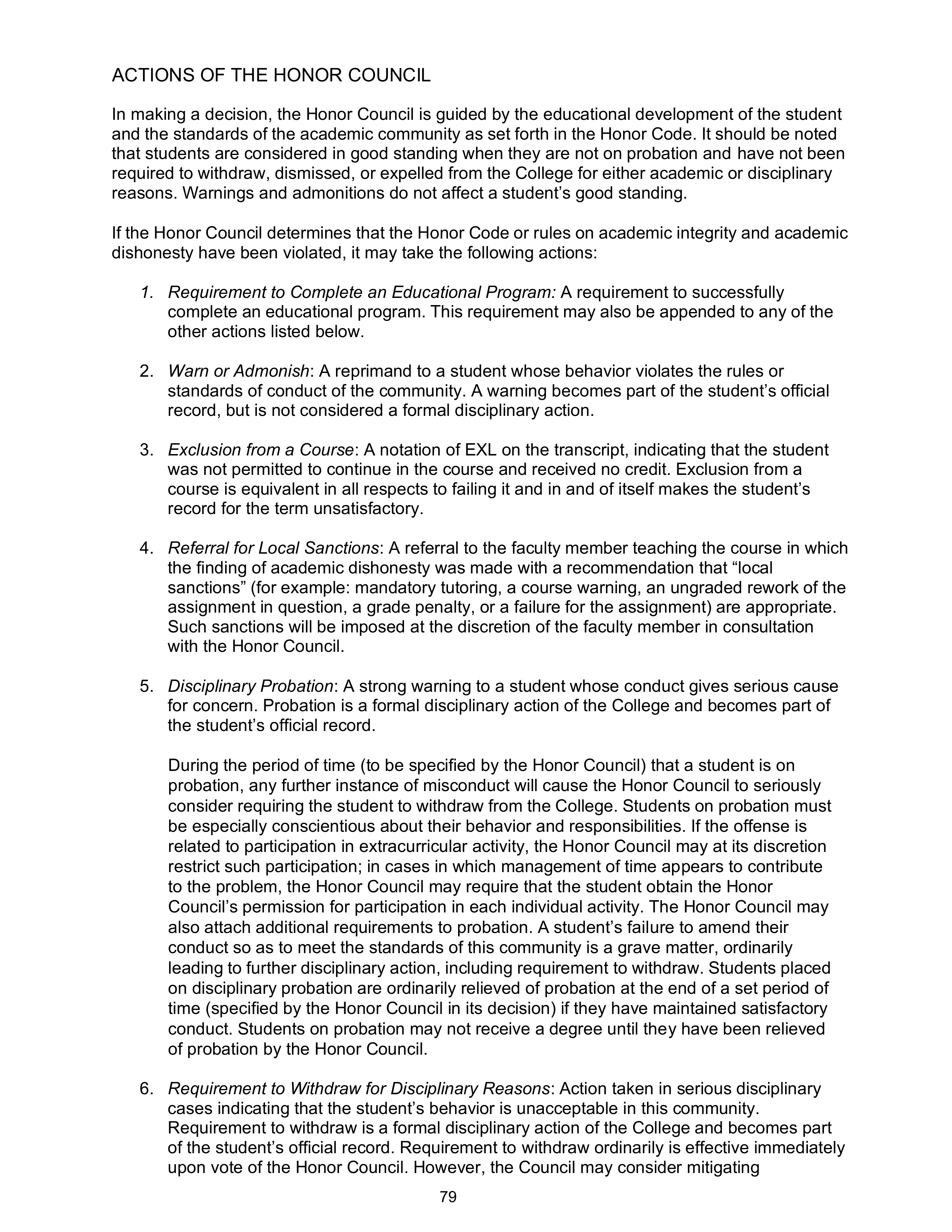 Harvard College Student Handbook — page 78