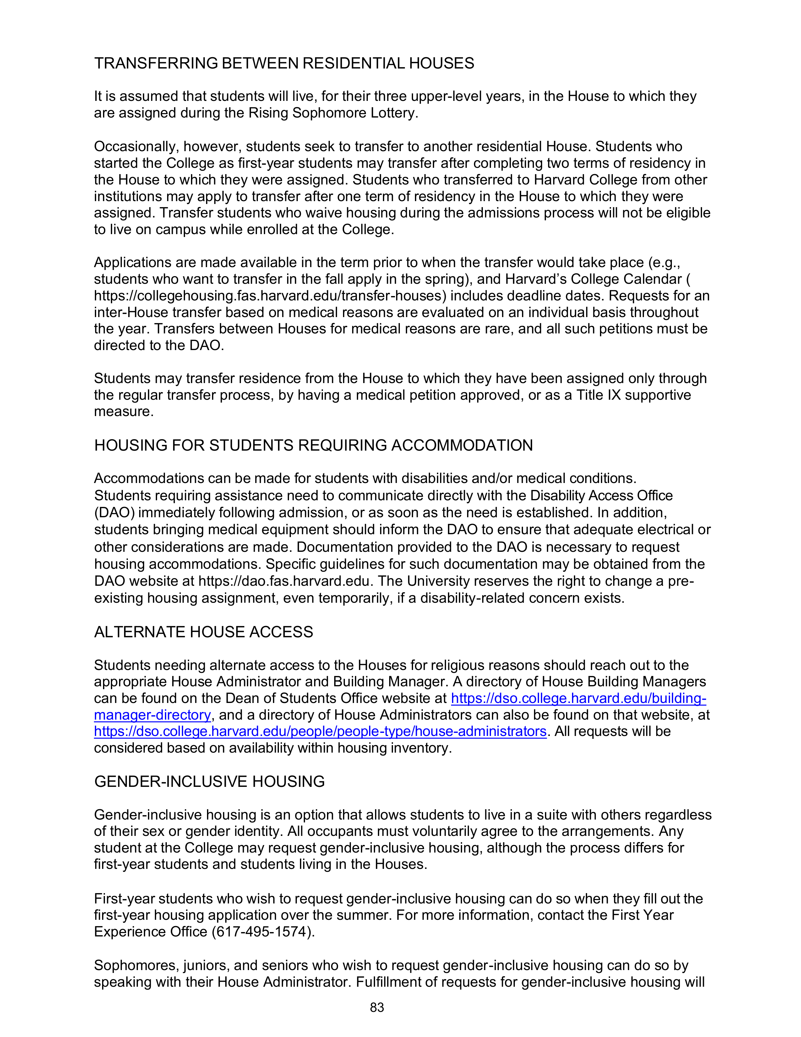 Harvard College Student Handbook — page 82