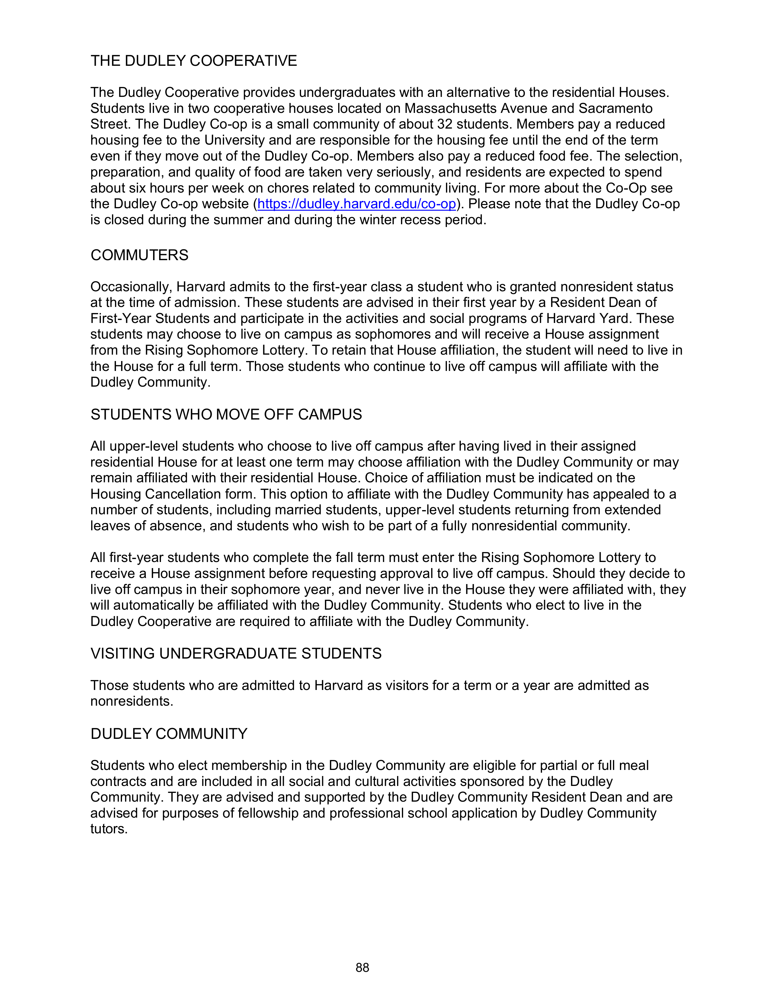 Harvard College Student Handbook — page 87