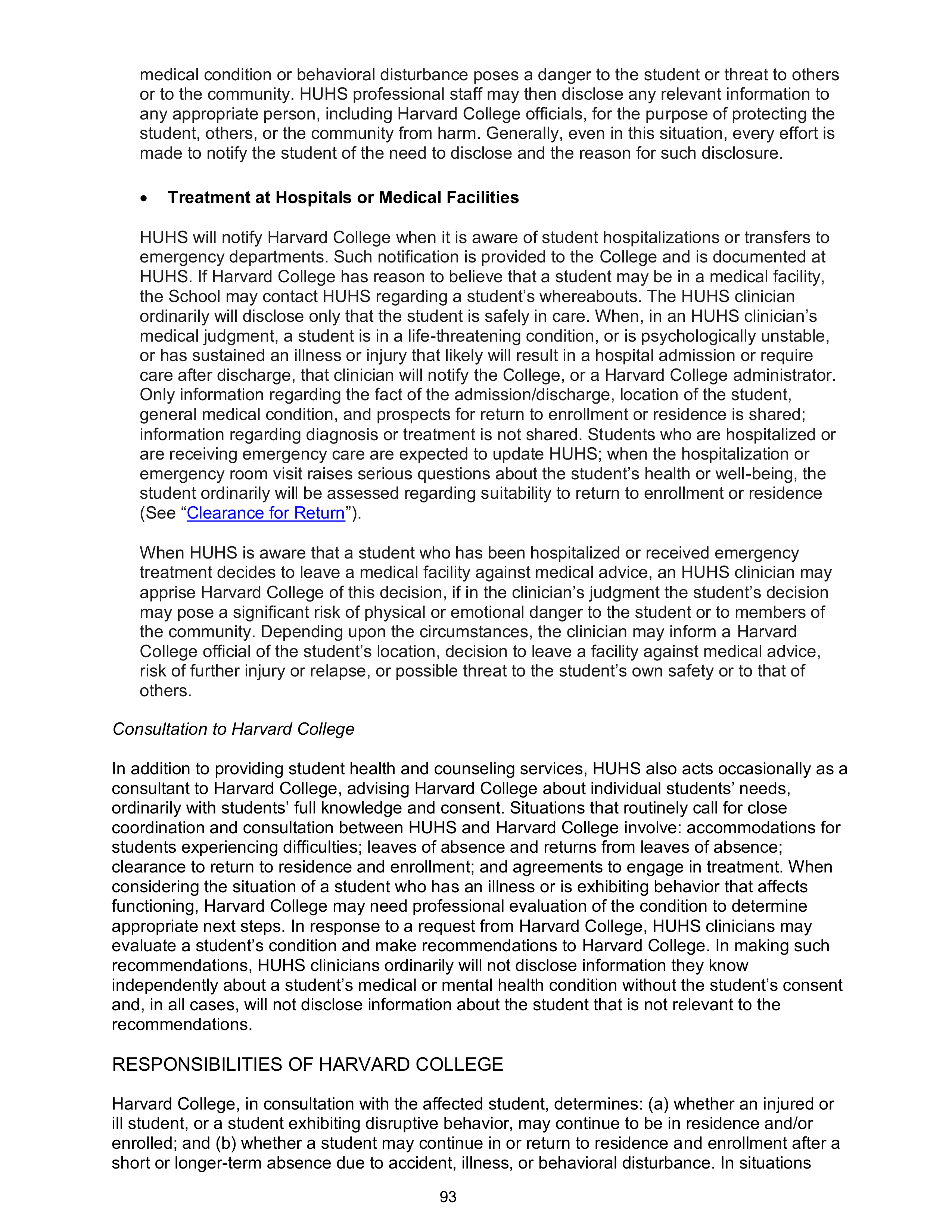 Harvard College Student Handbook — page 92
