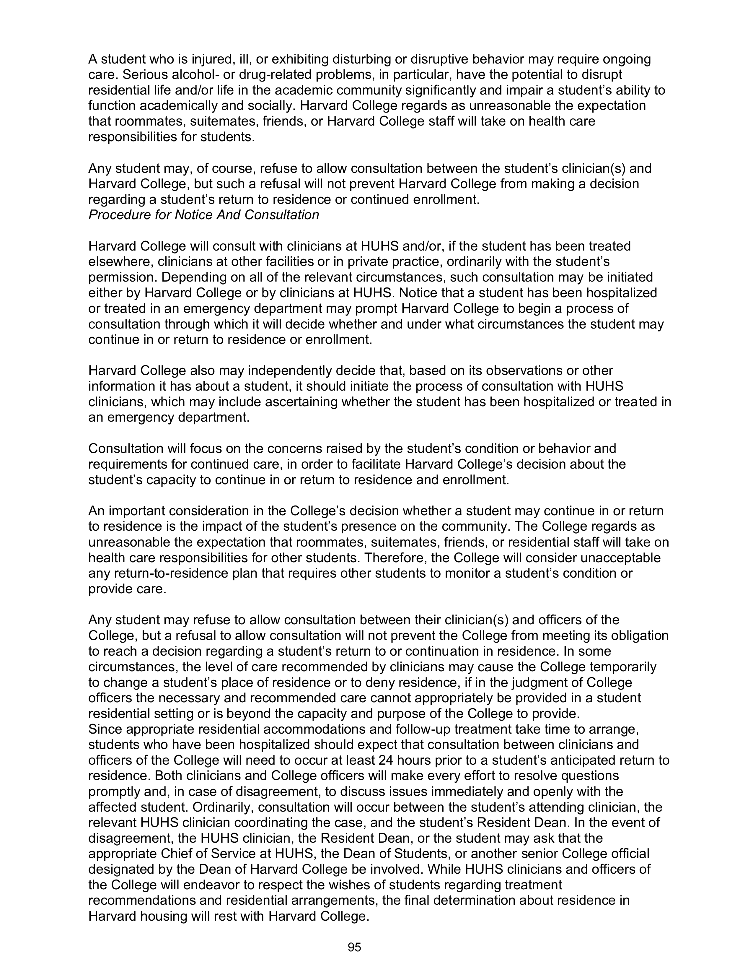 Harvard College Student Handbook — page 94