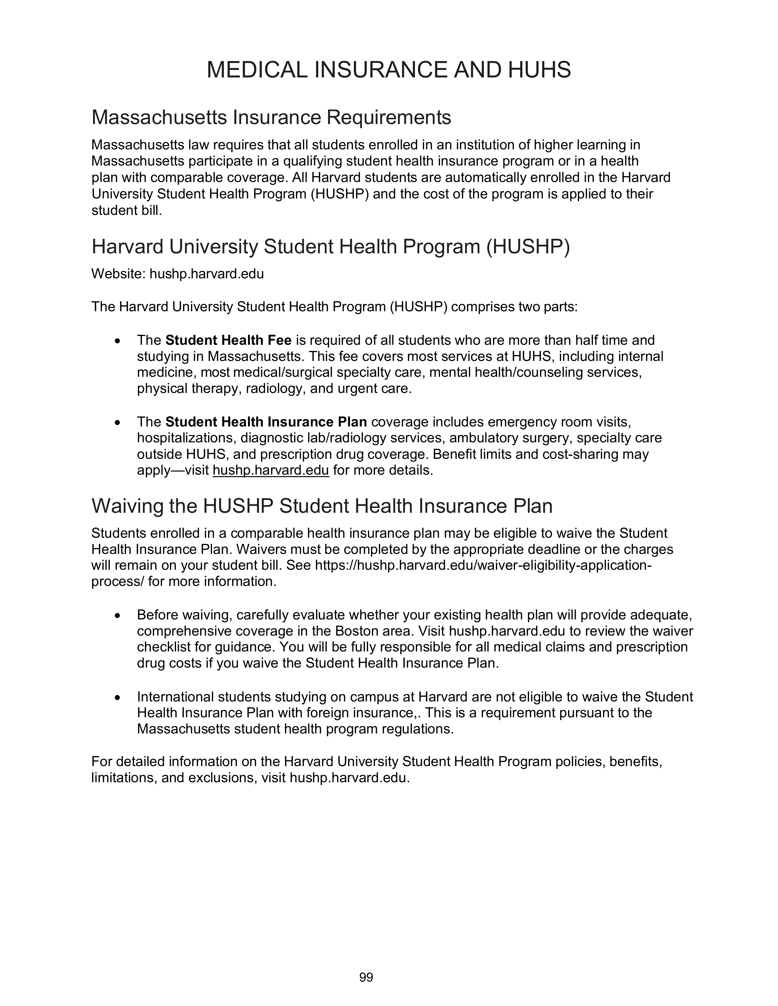 Harvard College Student Handbook — page 98