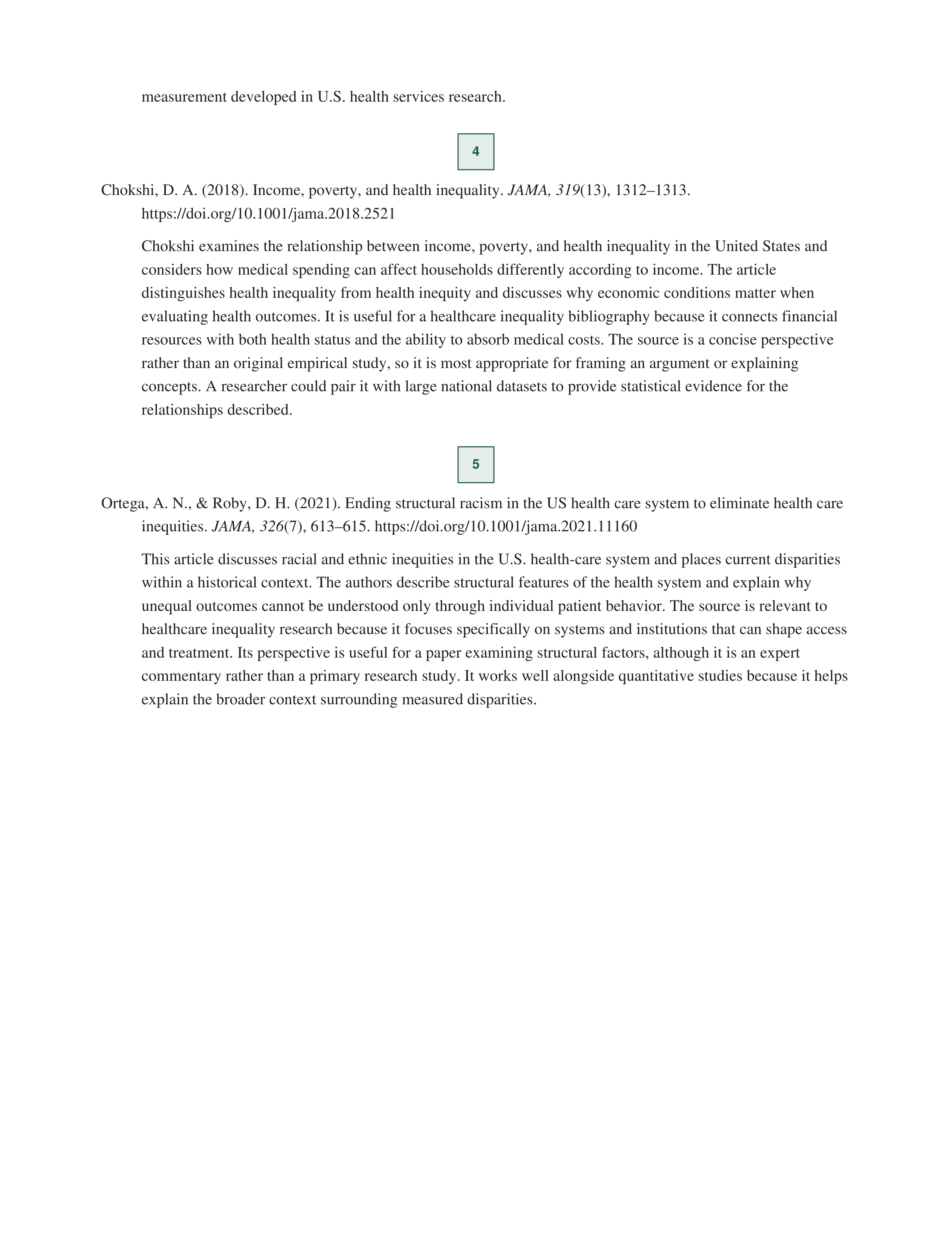 Healthcare Inequality Annotated Bibliography — page 2
