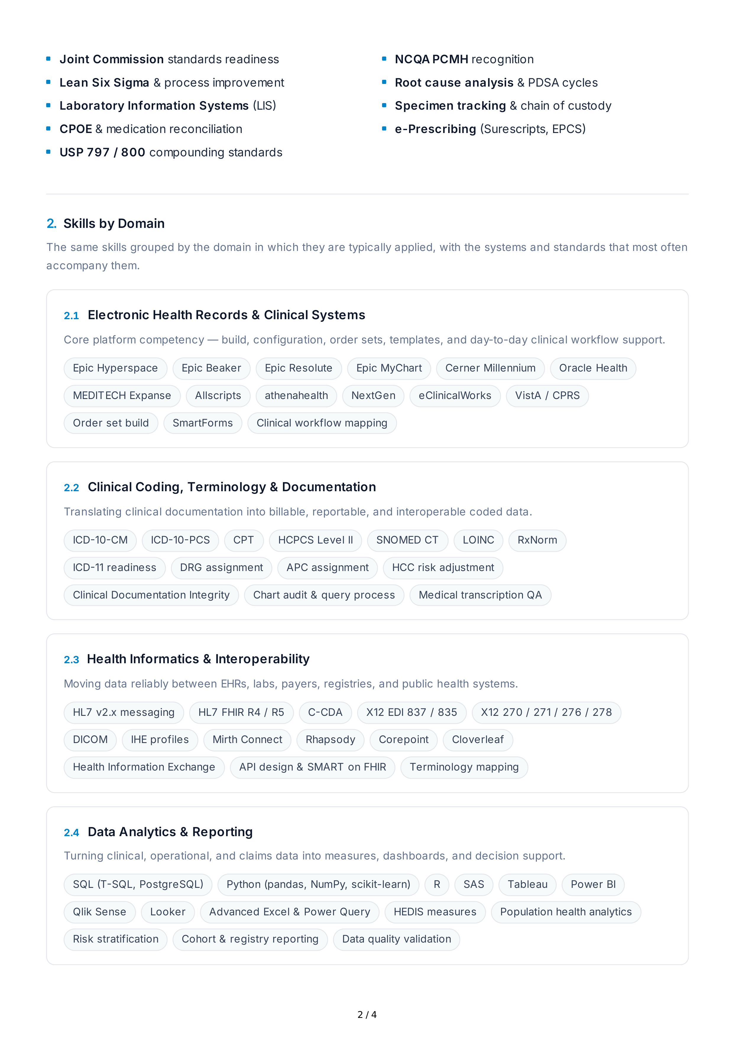 Healthcare Technical Skills — page 2