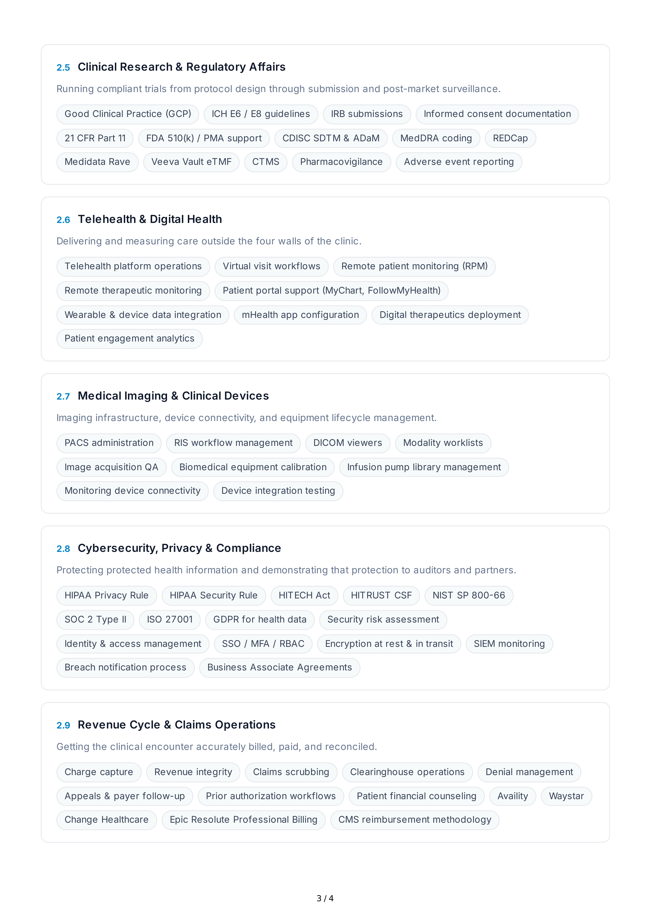 Healthcare Technical Skills — page 3