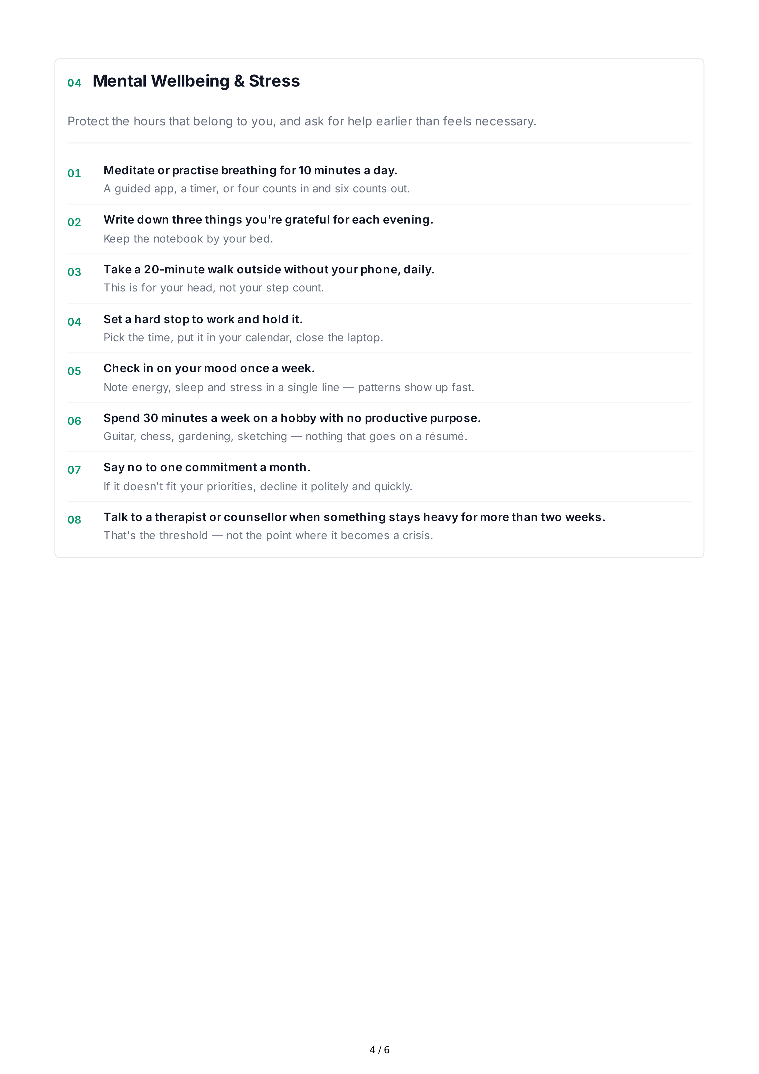 Healthy Lifestyle Life Goals — page 4