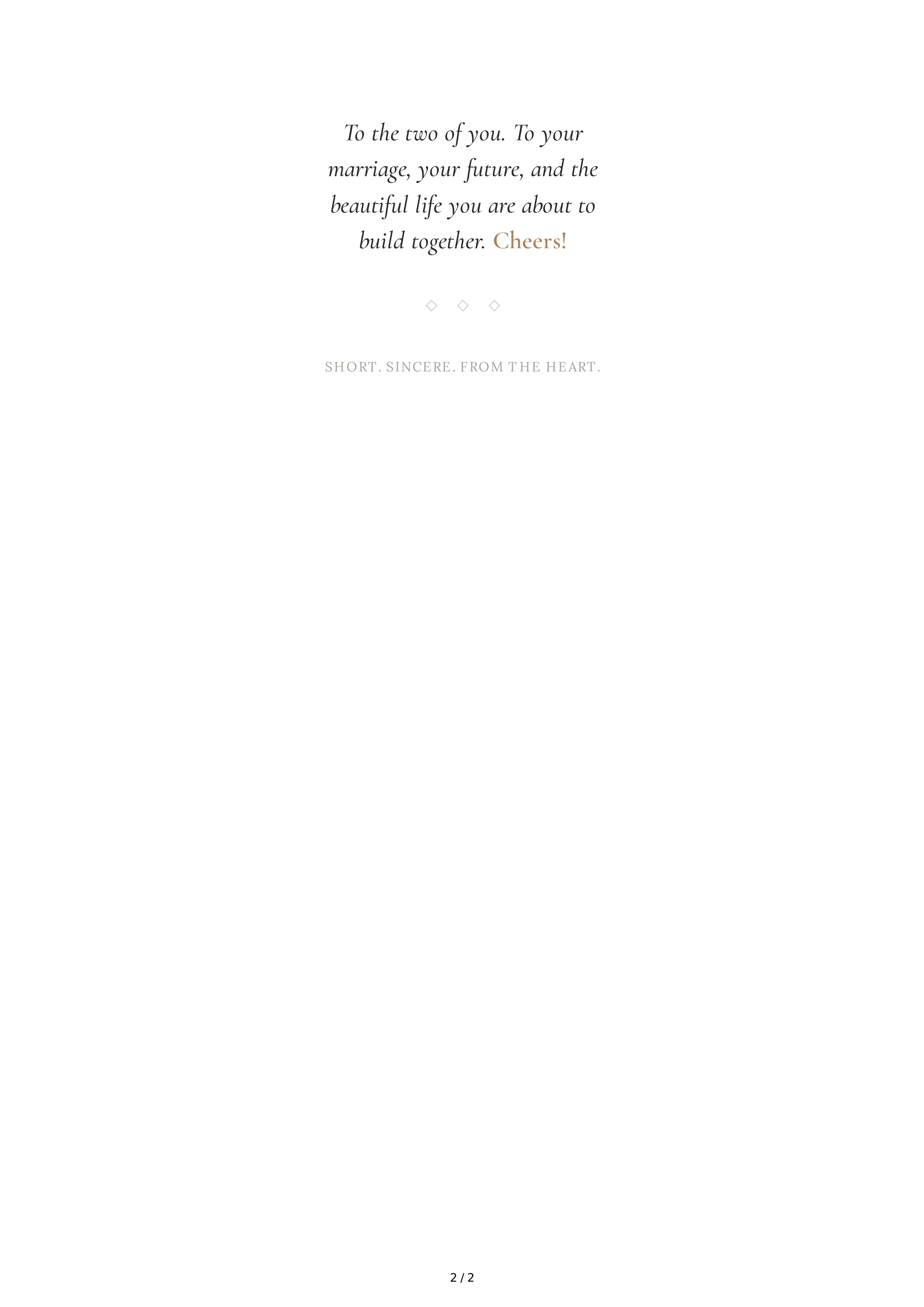 Heartfelt Wedding Toast — page 2