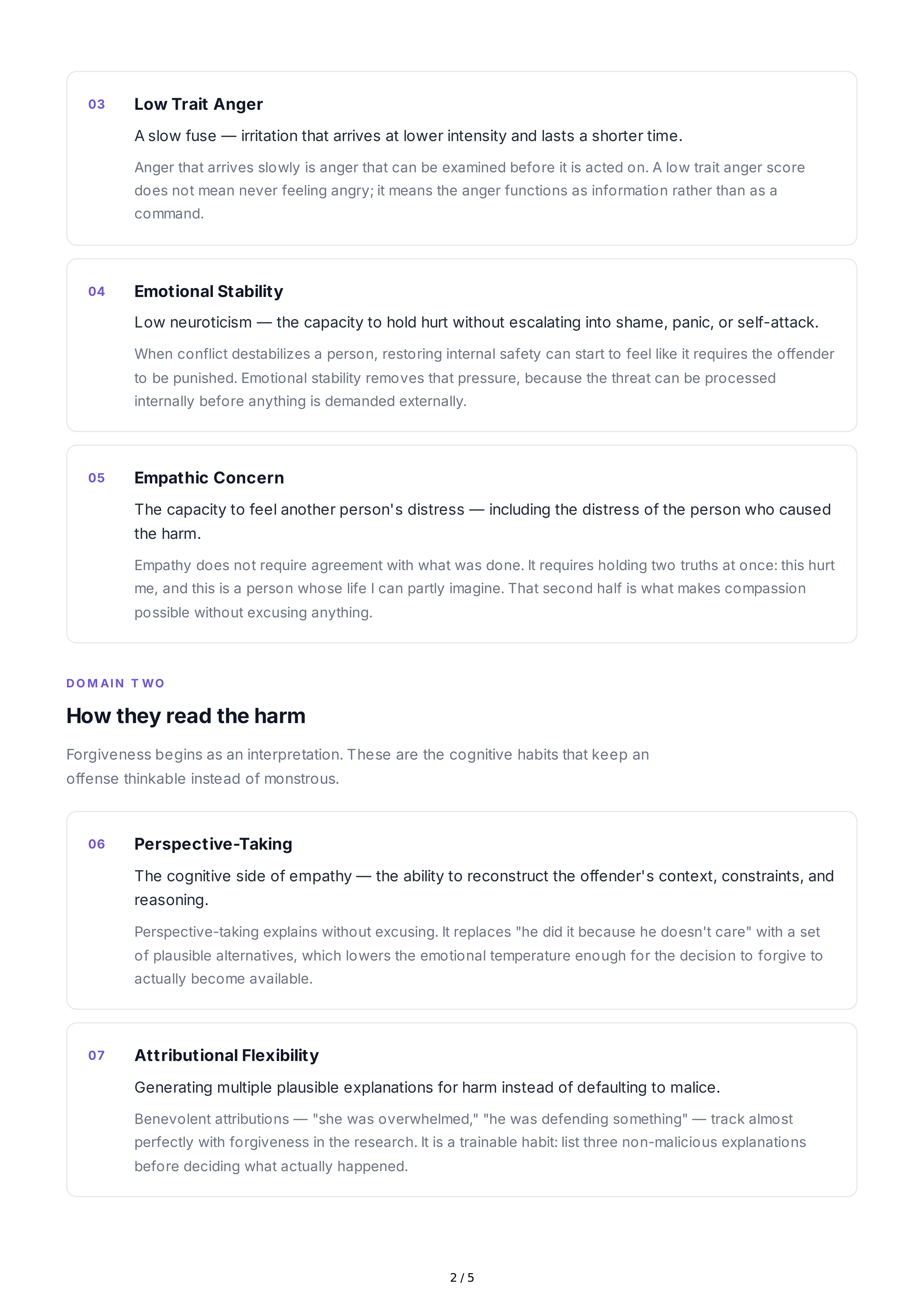 Helpfulness Personality Traits — page 2