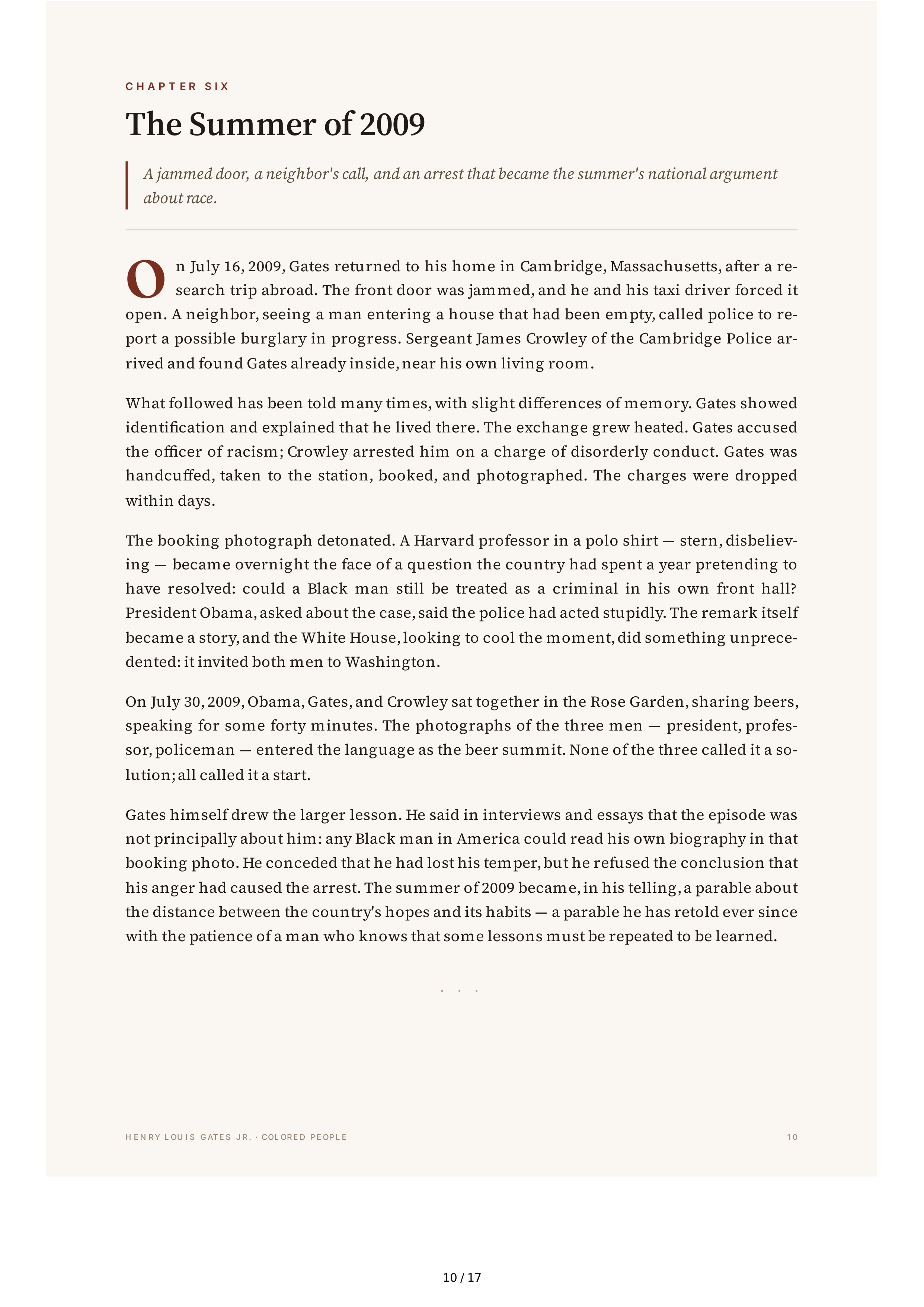 Henry Louis Gates Jr. Colored People A Memoir Biography — page 10