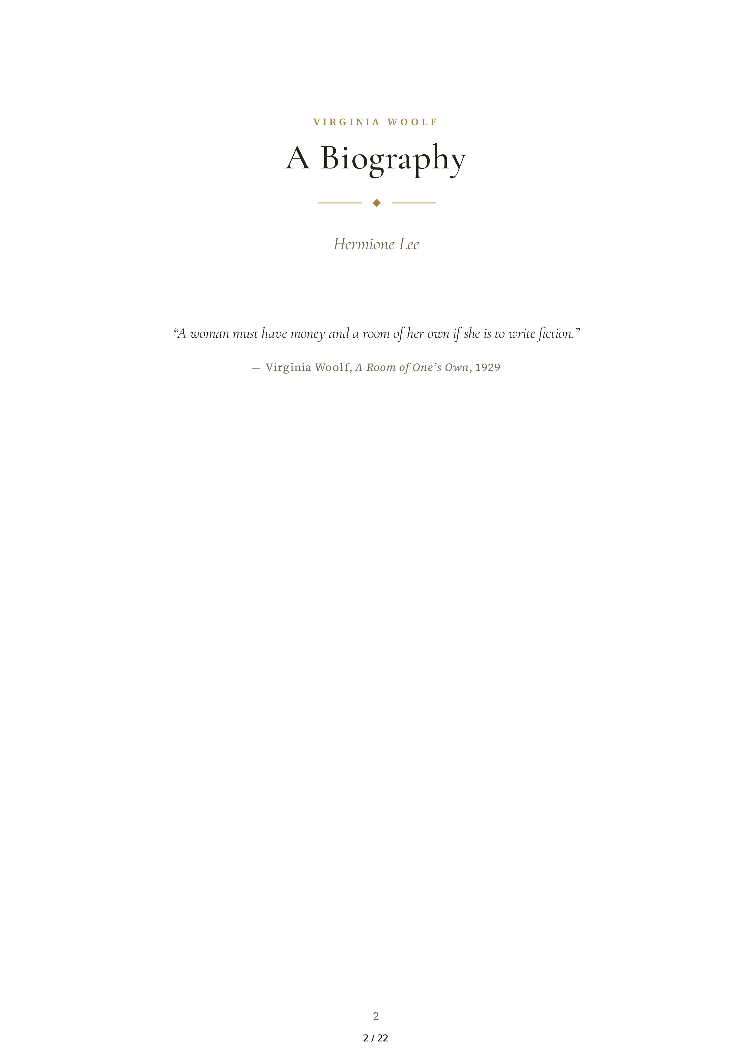 Hermione Lee Virginia Woolf Biography — page 2