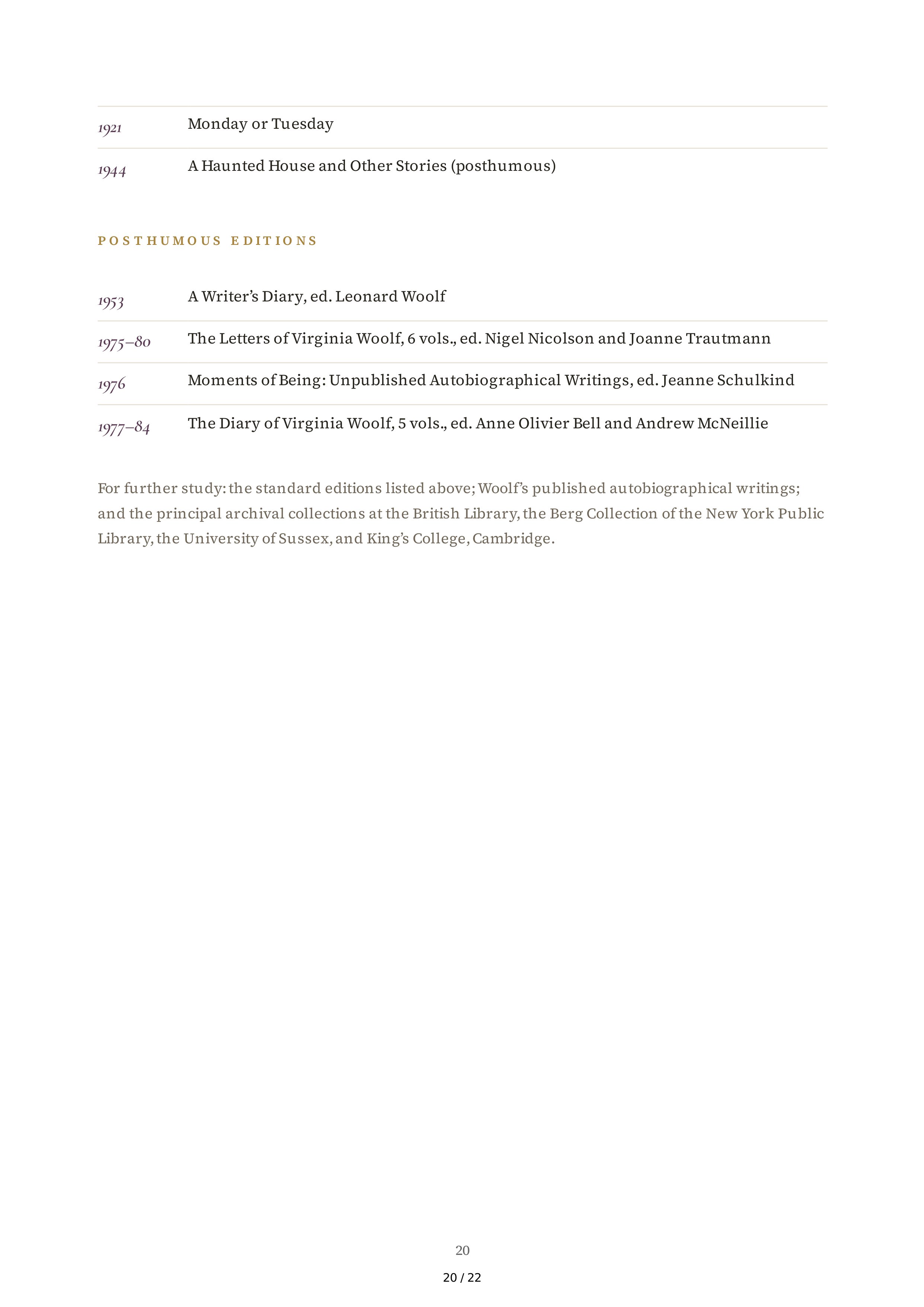 Hermione Lee Virginia Woolf Biography — page 20