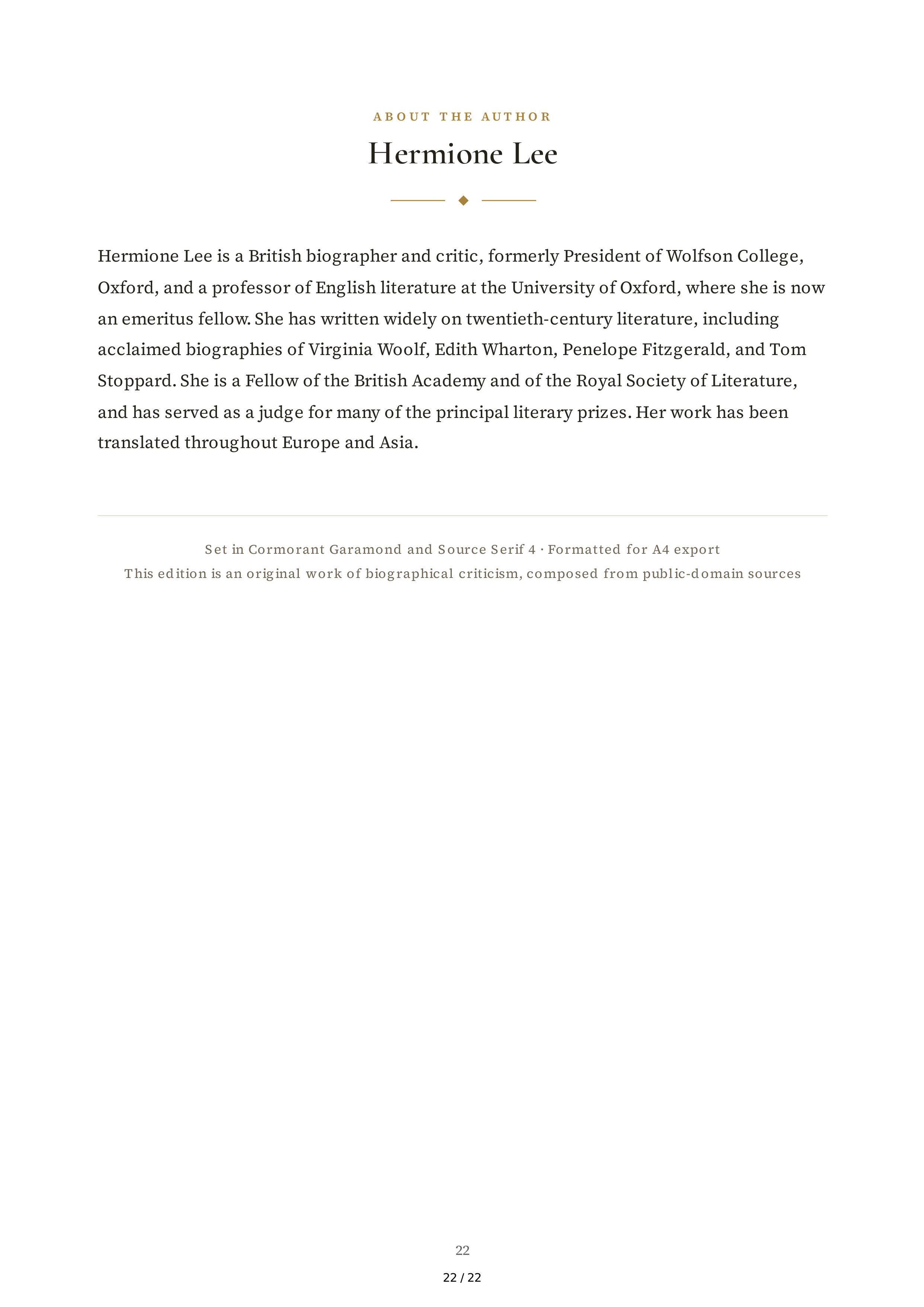 Hermione Lee Virginia Woolf Biography — page 22