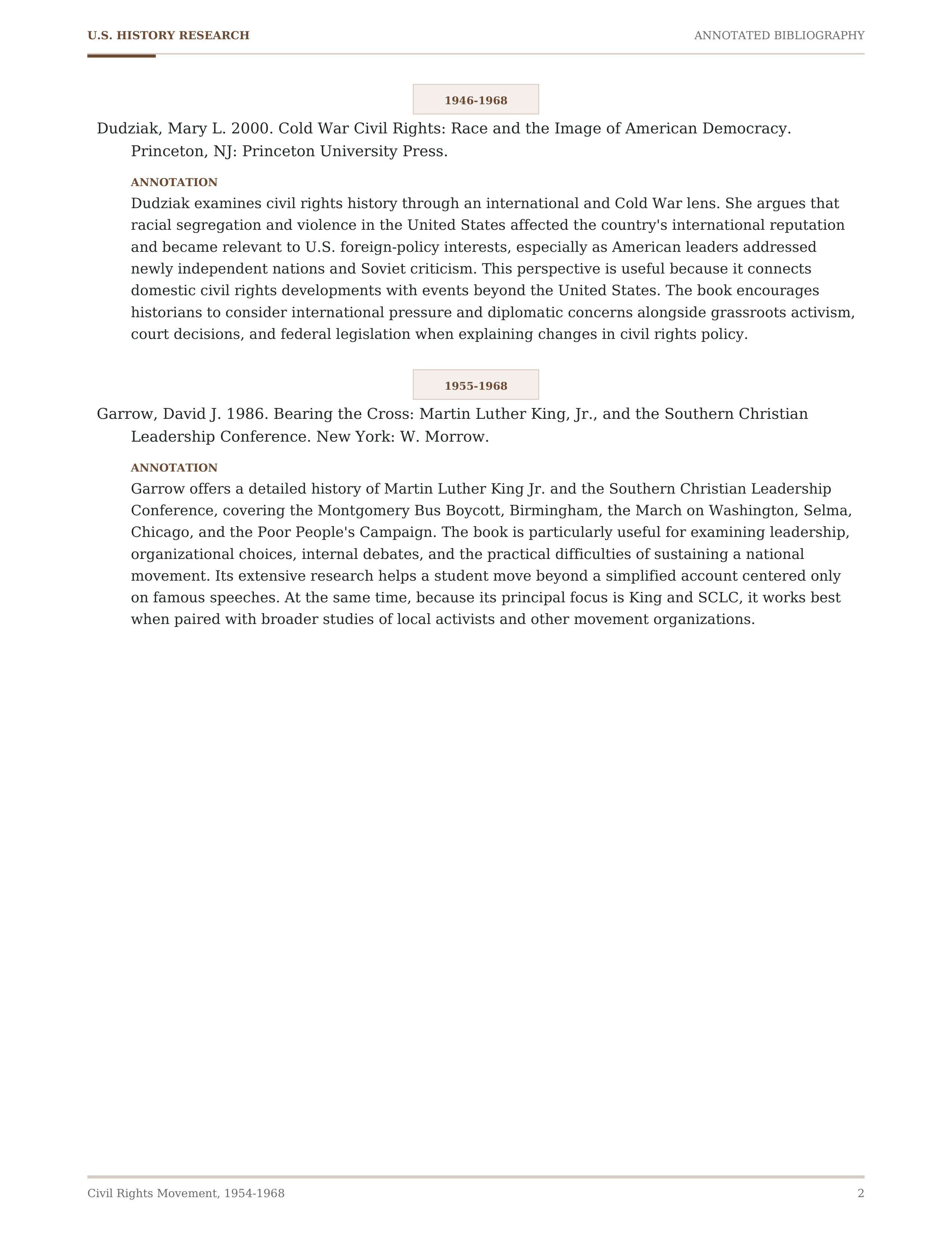 History Annotated Bibliography — page 2