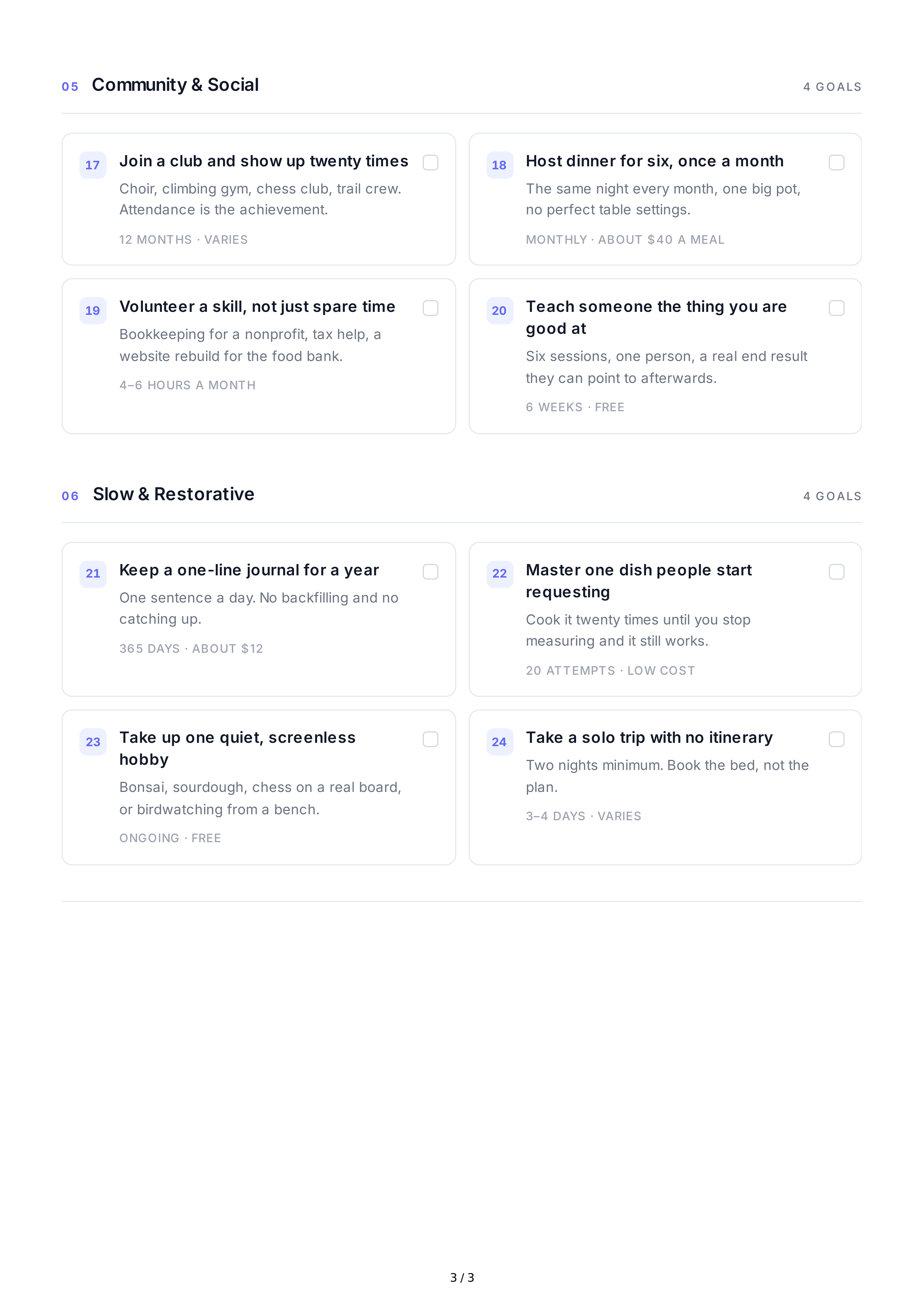 Hobby Life Goals — page 3