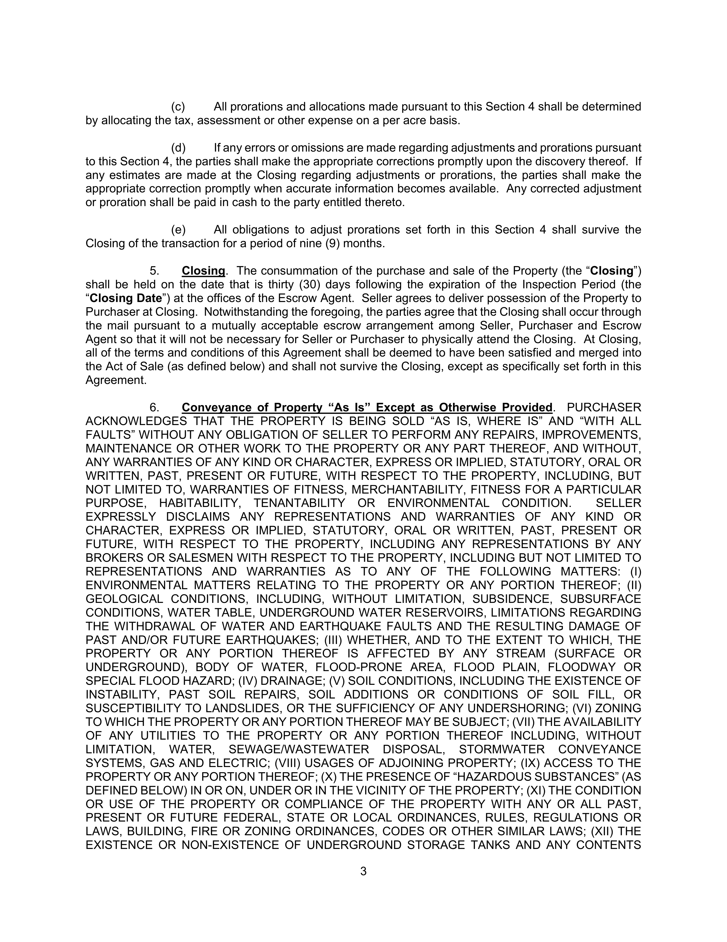 Home Depot Purchase and Sale Agreement — page 3