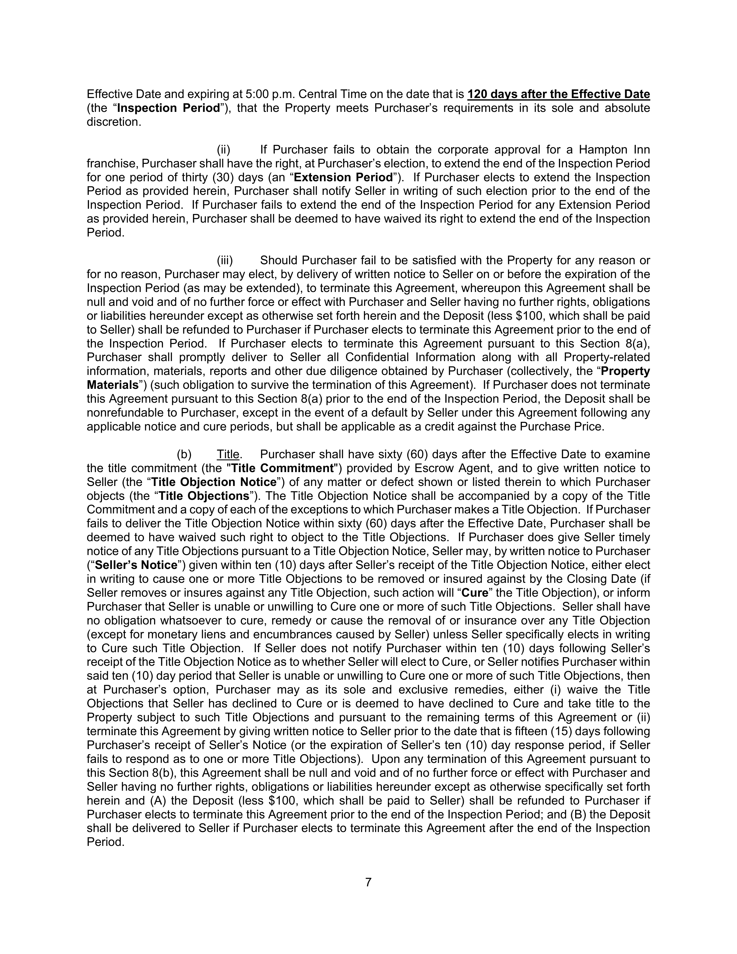 Home Depot Purchase and Sale Agreement — page 7