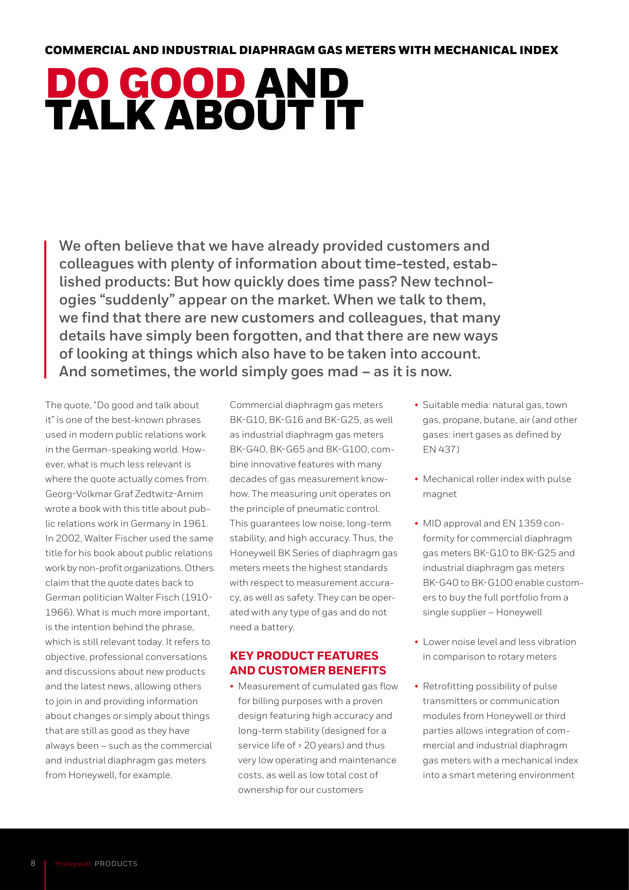 Honeywell Gas Customer Magazine — page 8