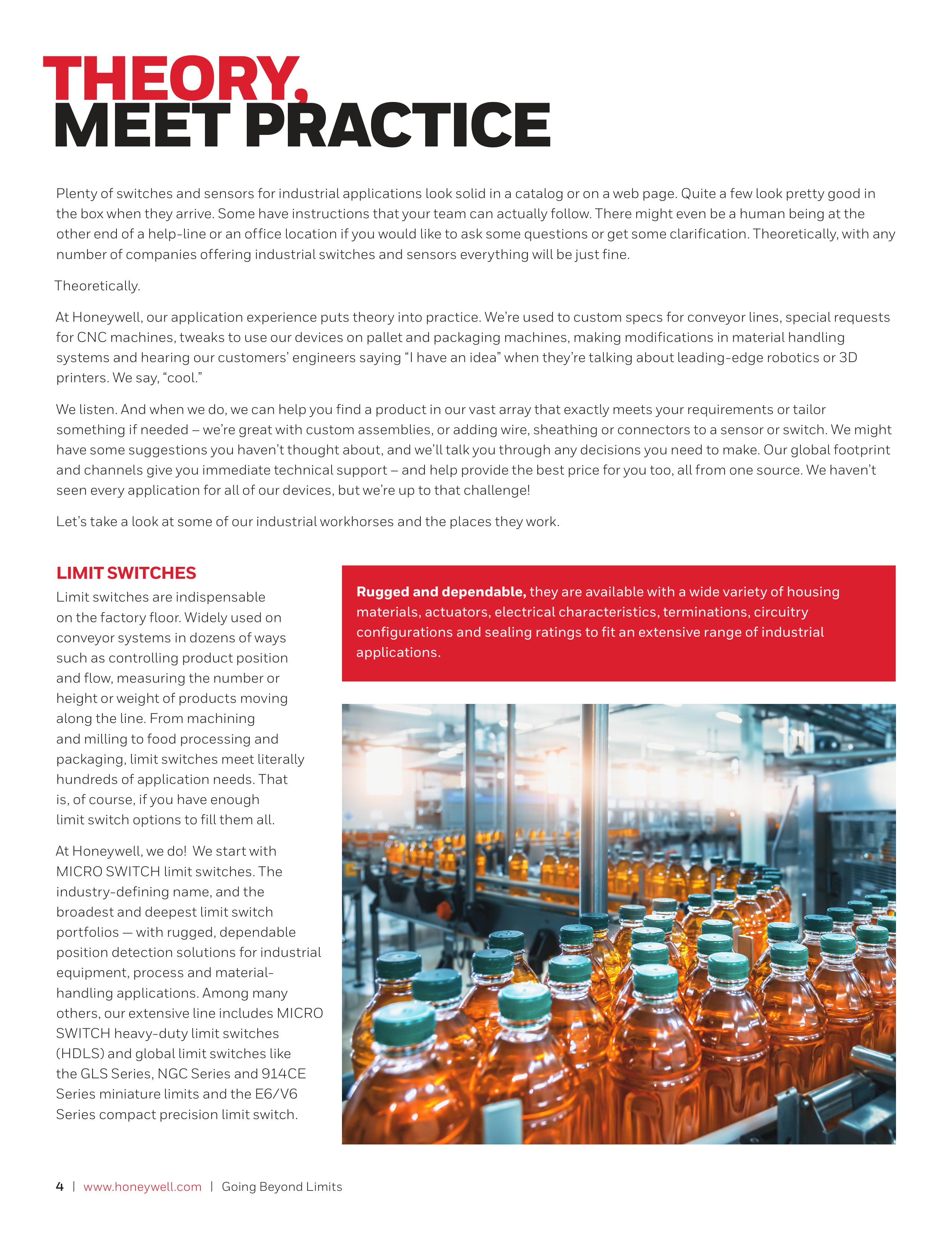 Honeywell Industrial Sensors Brochure — page 4