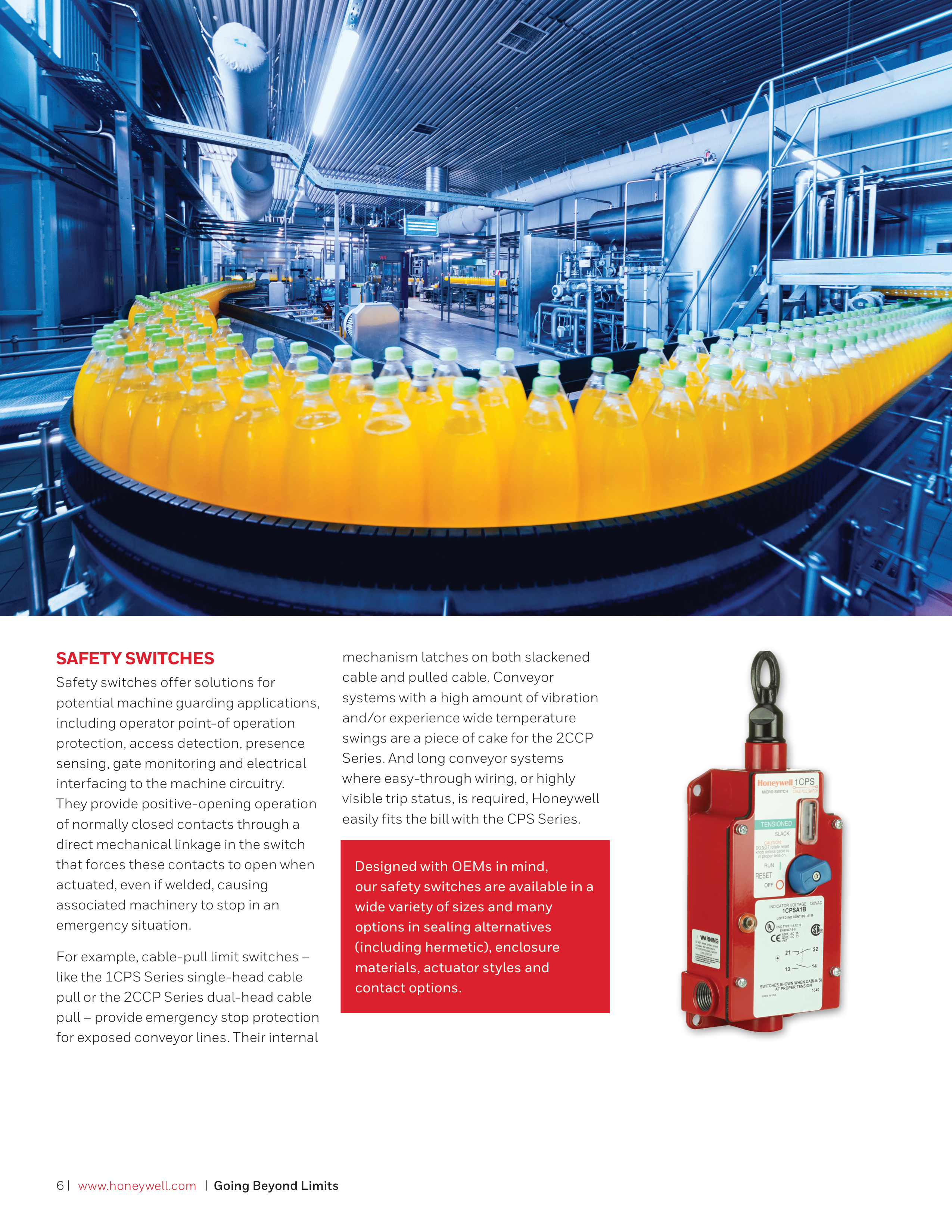 Honeywell Industrial Sensors Brochure — page 6