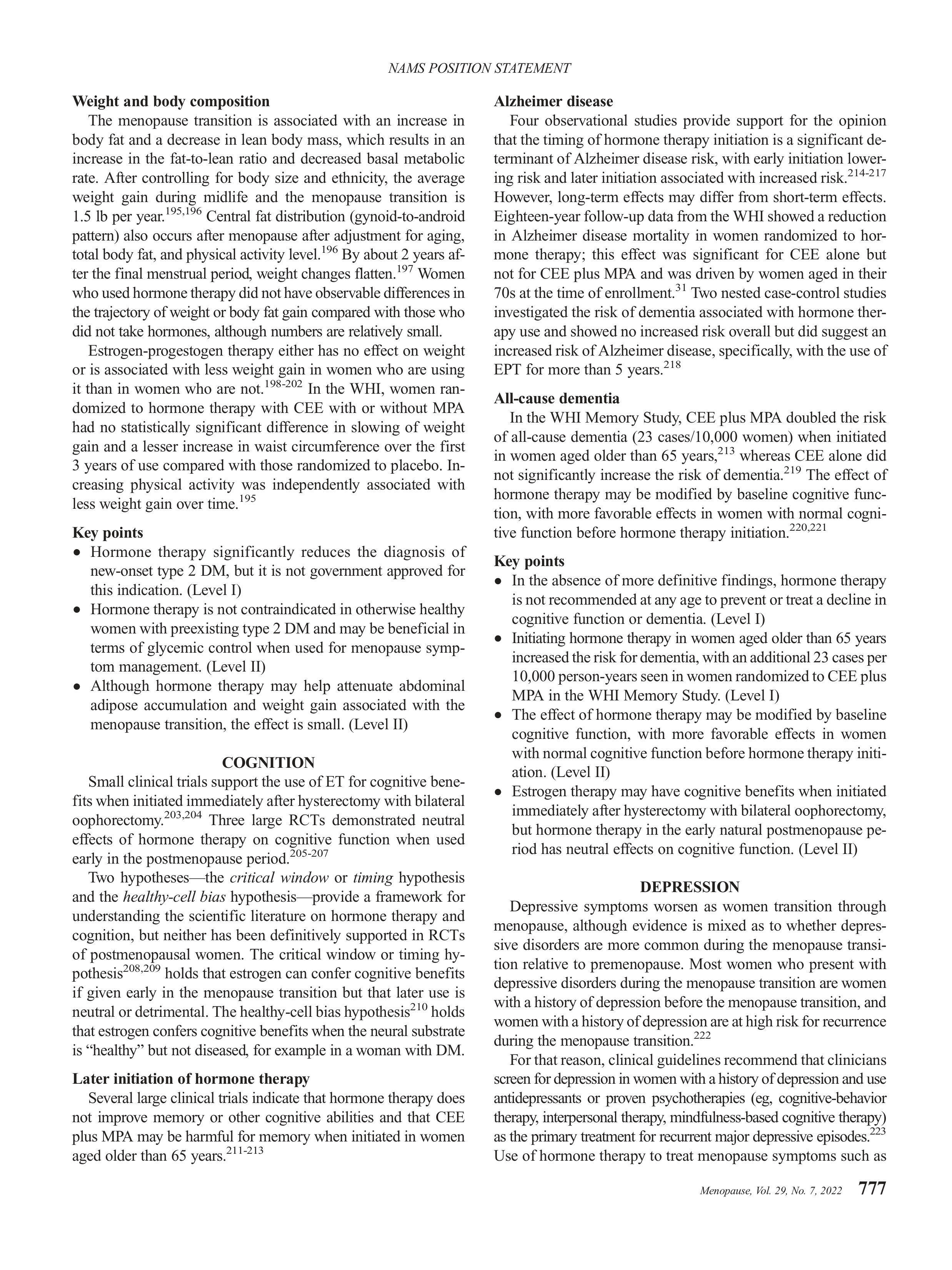 Hormone Therapy Position Statement — page 11