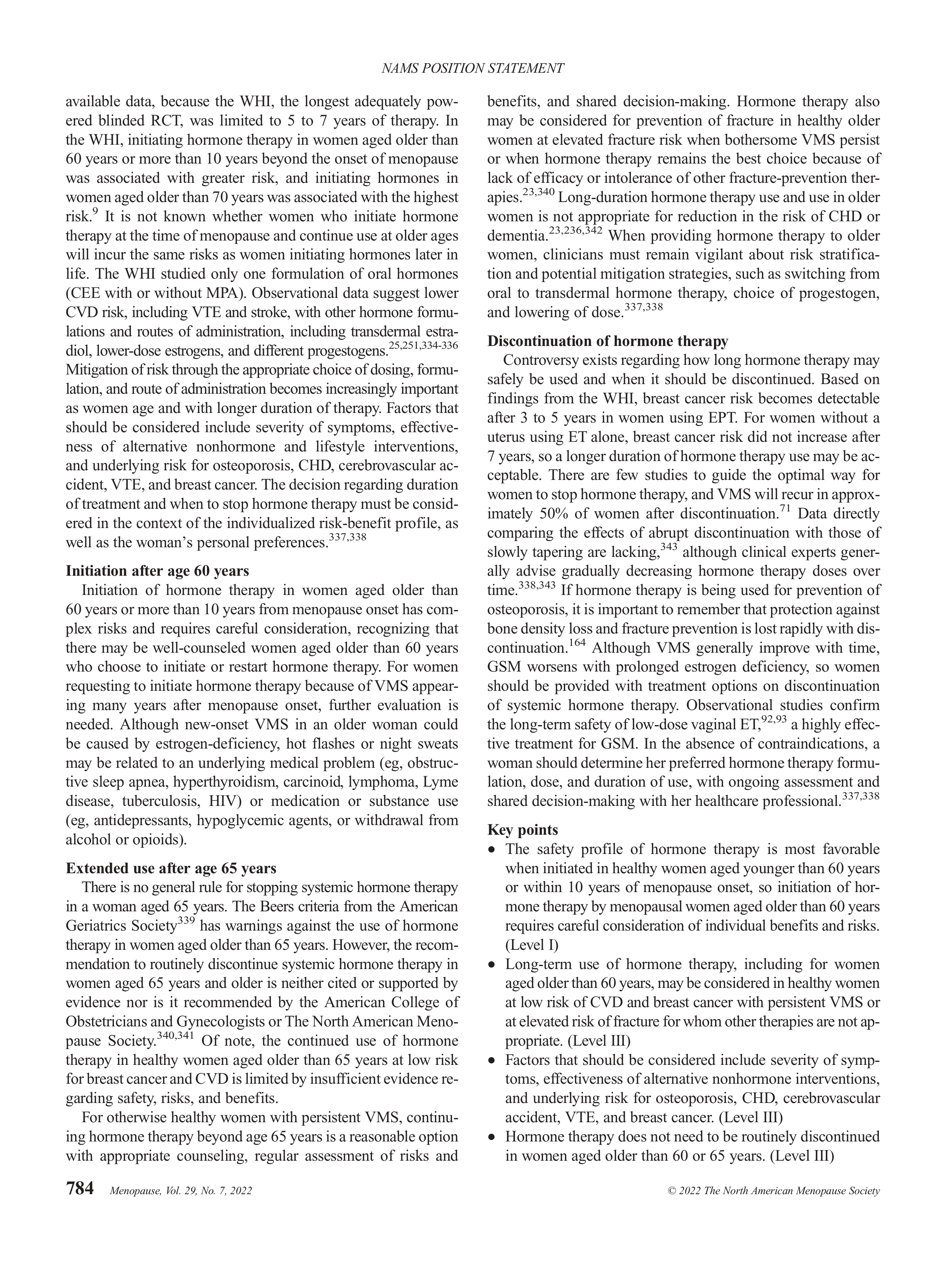 Hormone Therapy Position Statement — page 18