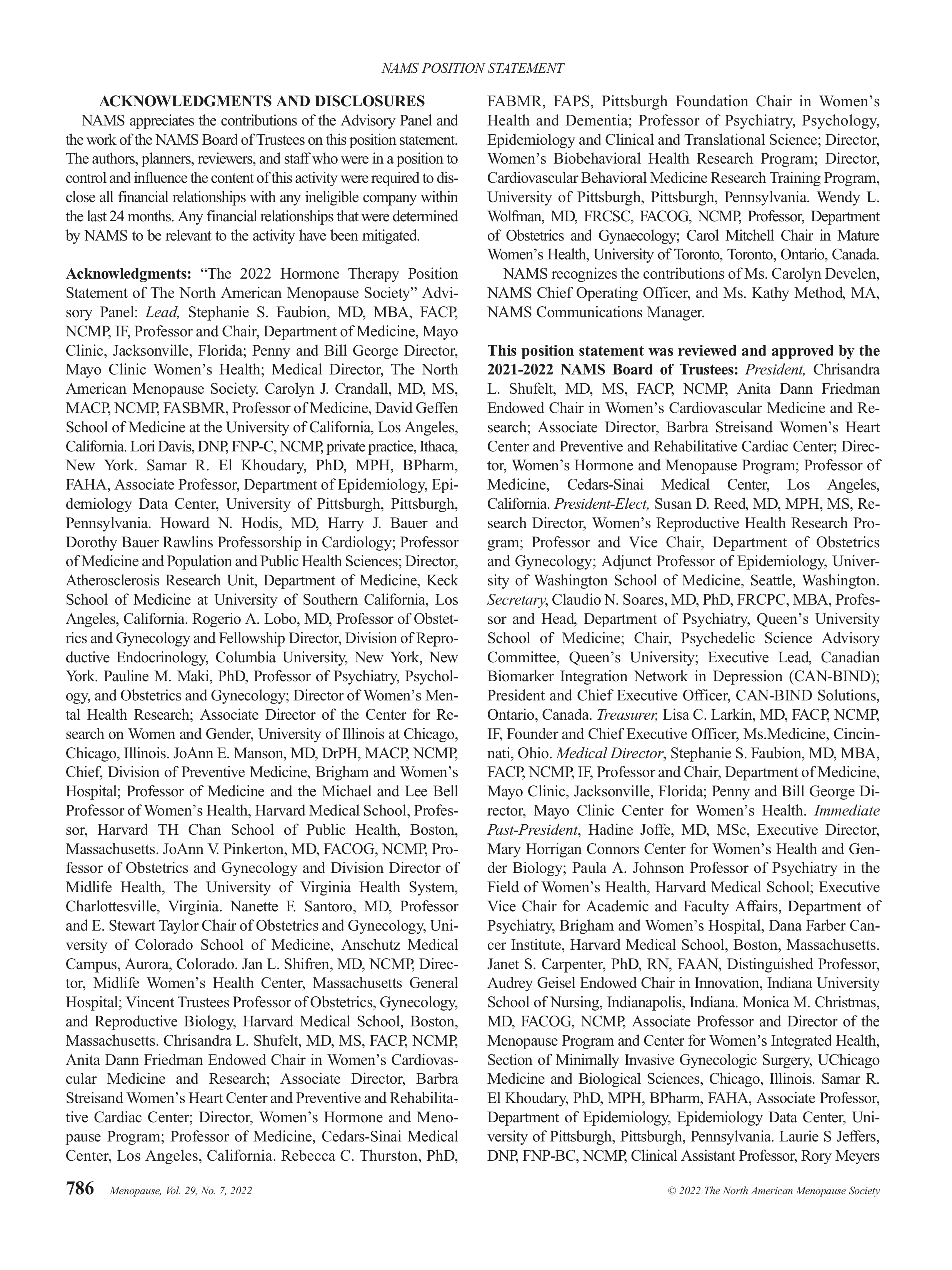 Hormone Therapy Position Statement — page 20
