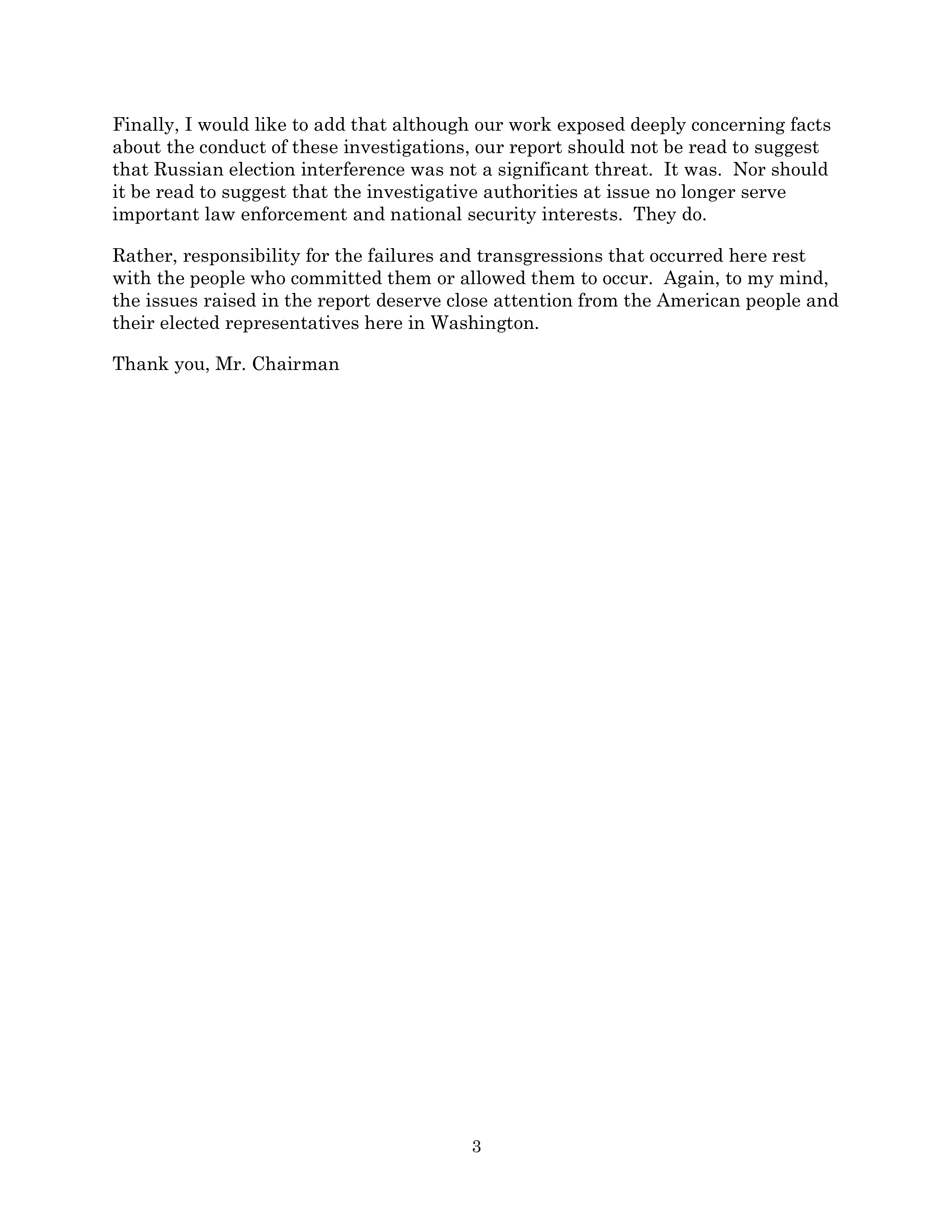 House Judiciary Committee Oversight Hearing Opening Statement — page 3
