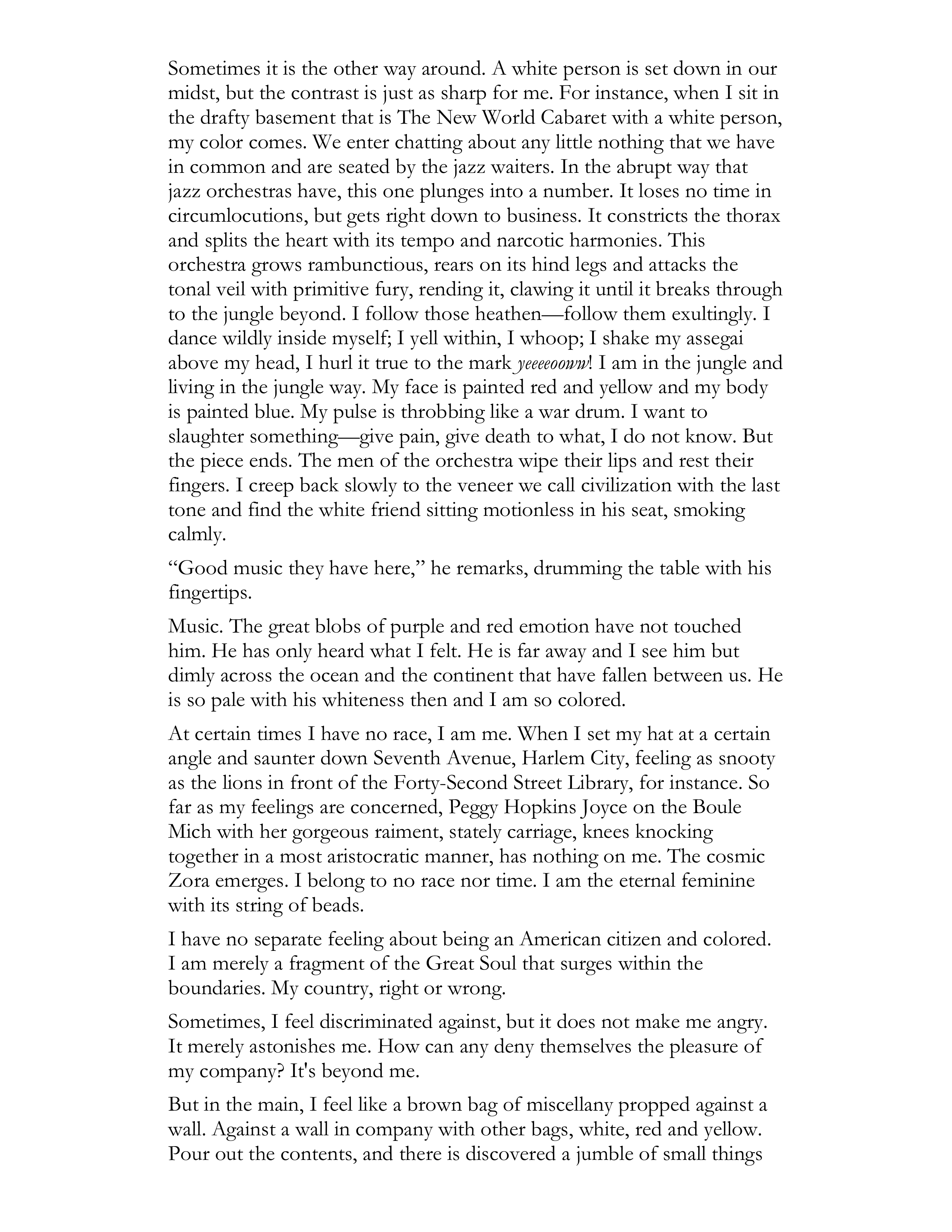 How It Feels to Be Colored Me Essay — page 3