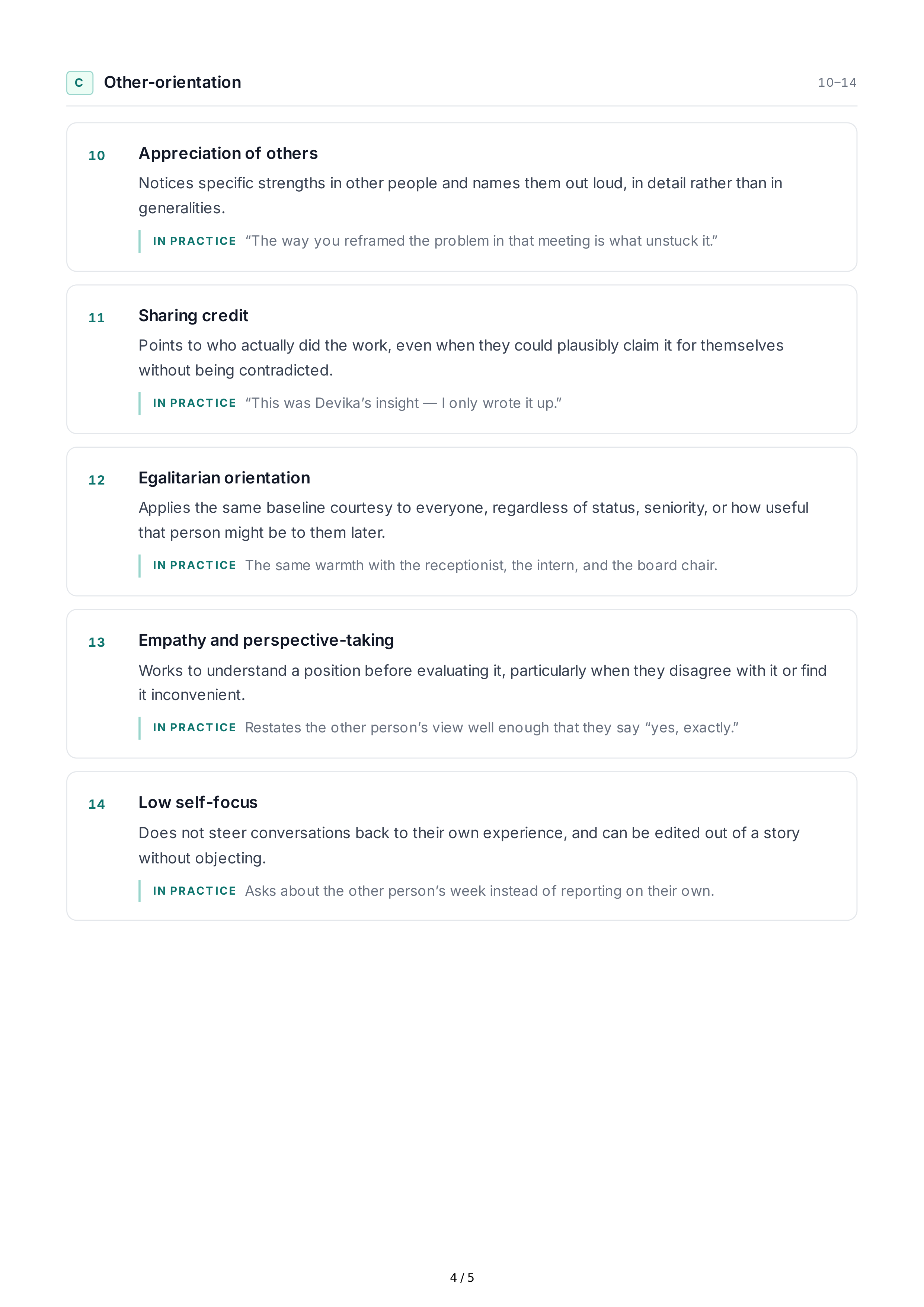 Humility Personality Traits — page 4