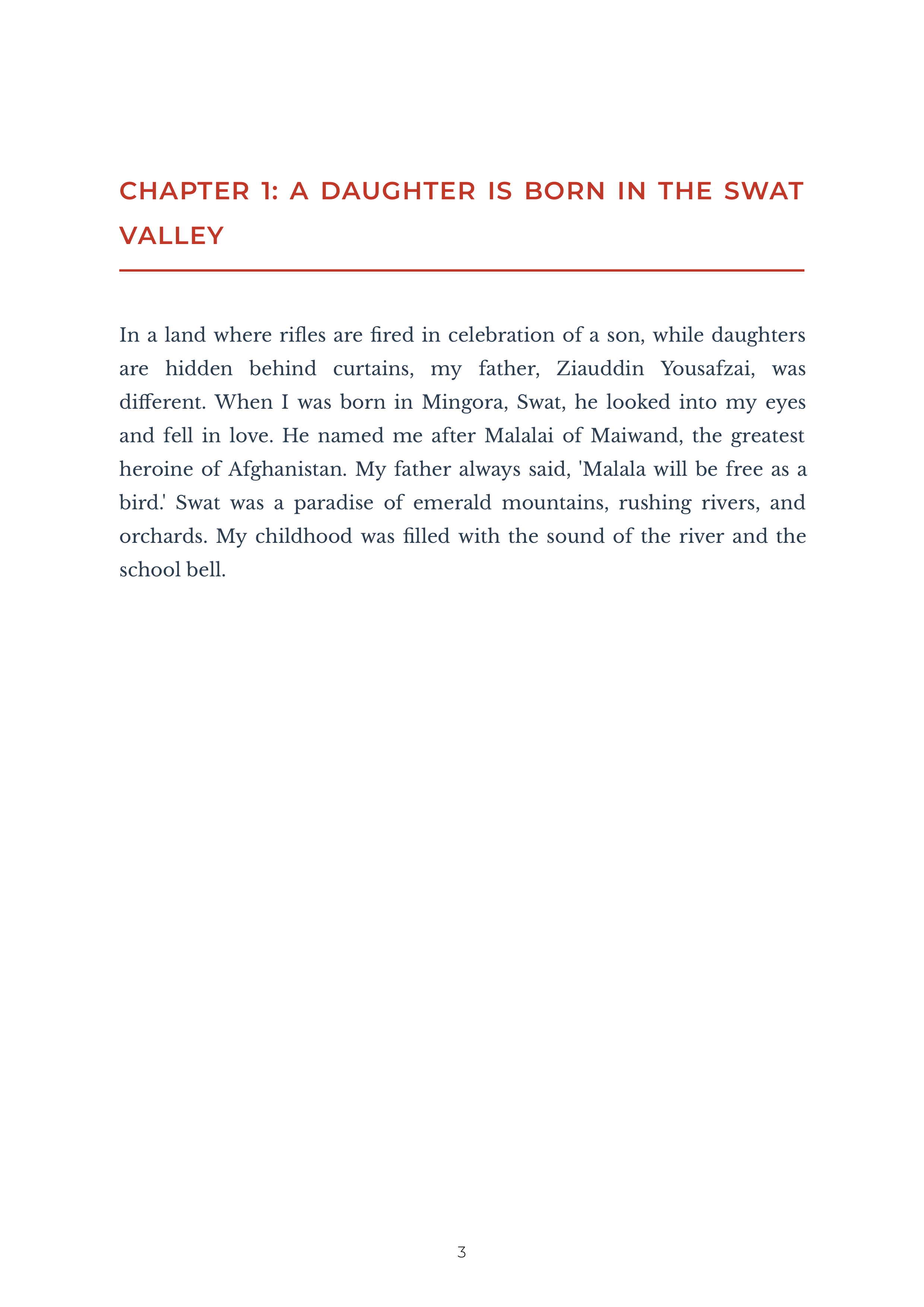 I Am Malala by Malala Yousafzai Nobel Peace Prize Laureate Autobiography — page 3