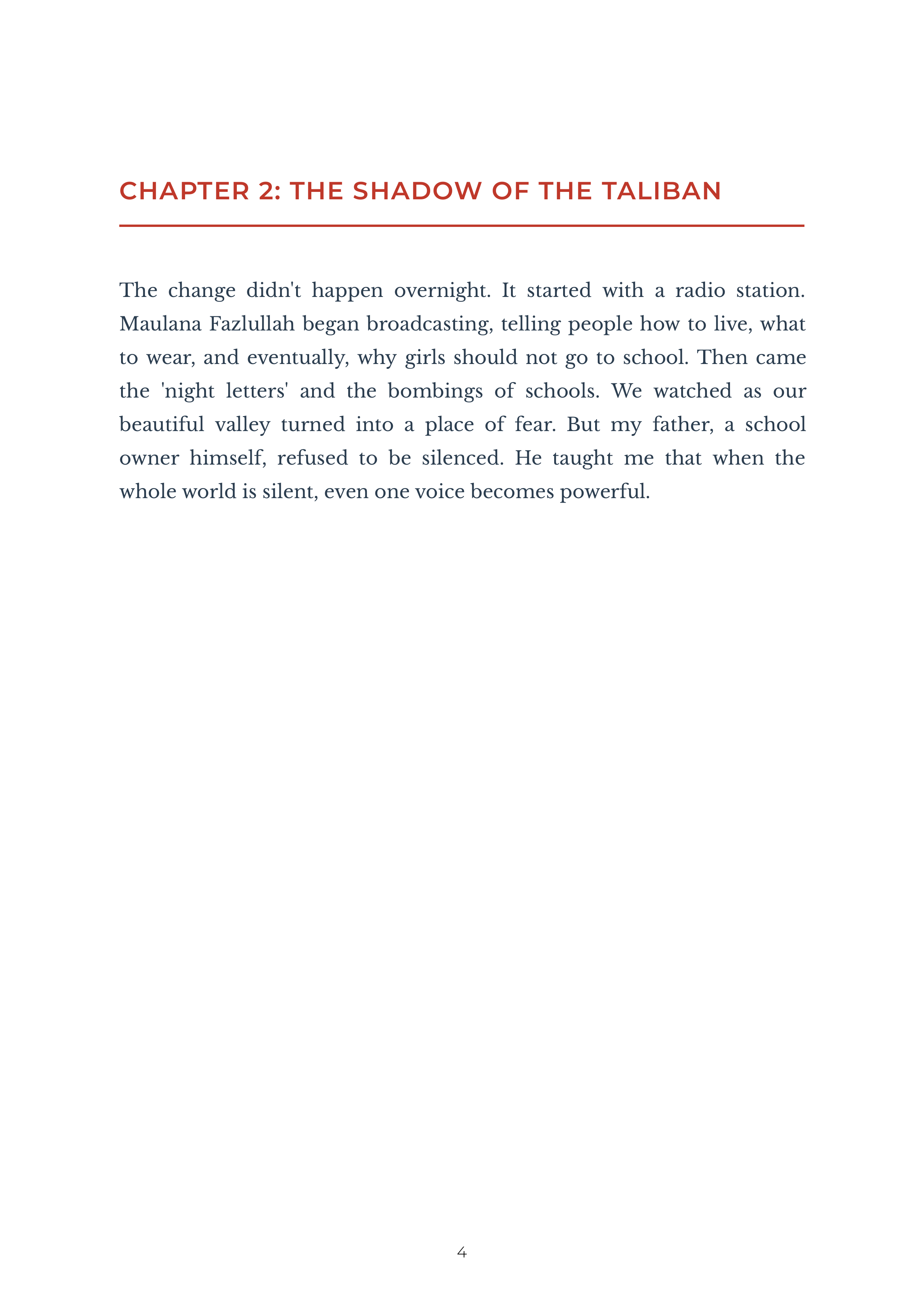 I Am Malala by Malala Yousafzai Nobel Peace Prize Laureate Autobiography — page 4