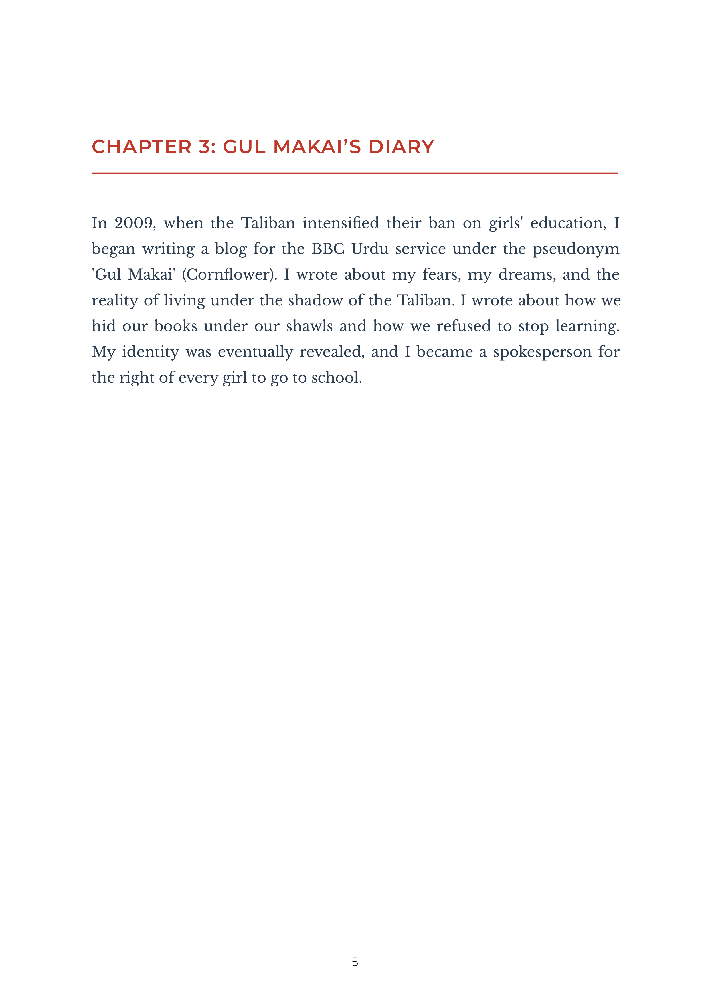 I Am Malala by Malala Yousafzai Nobel Peace Prize Laureate Autobiography — page 5