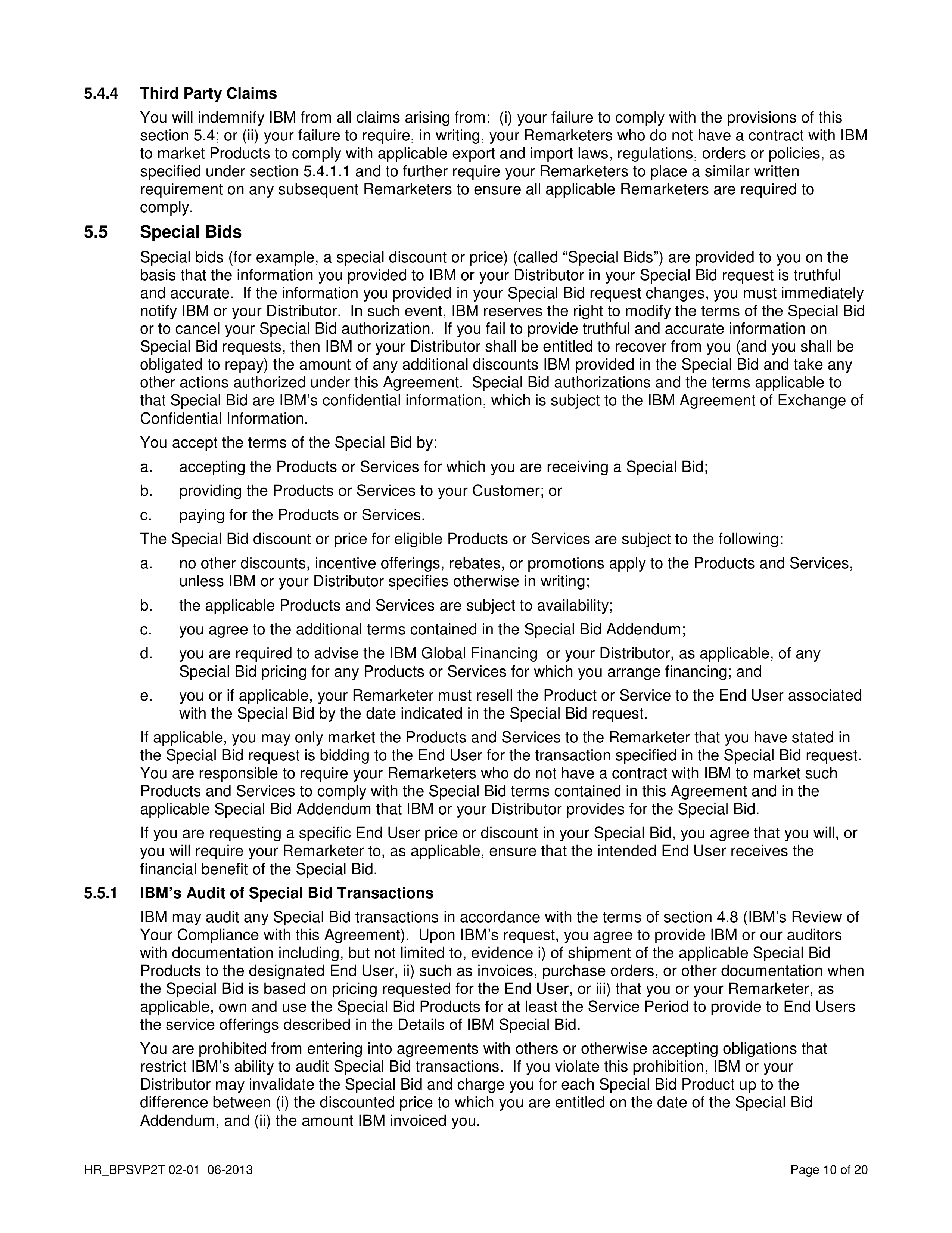 IBM Business Partner Agreement — page 10