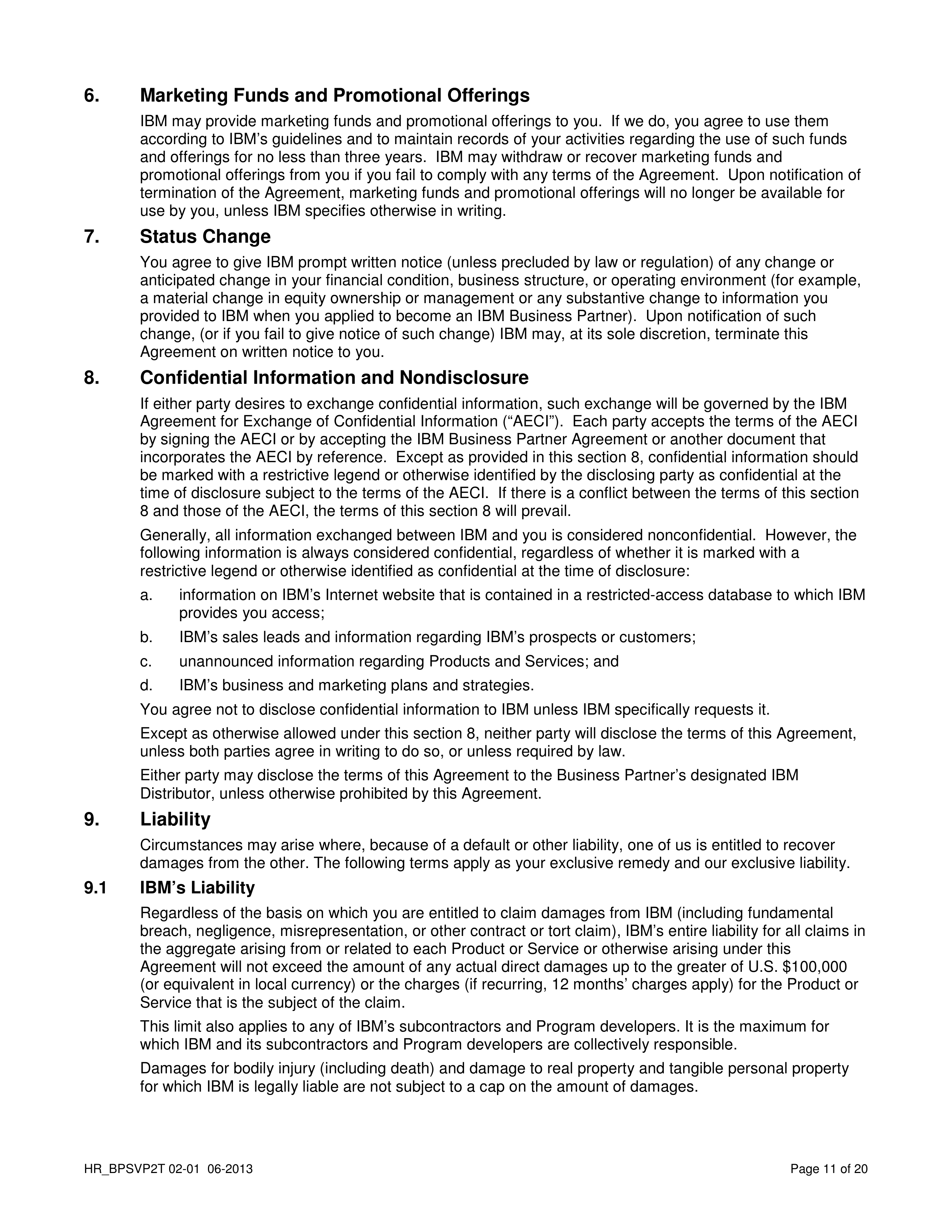 IBM Business Partner Agreement — page 11