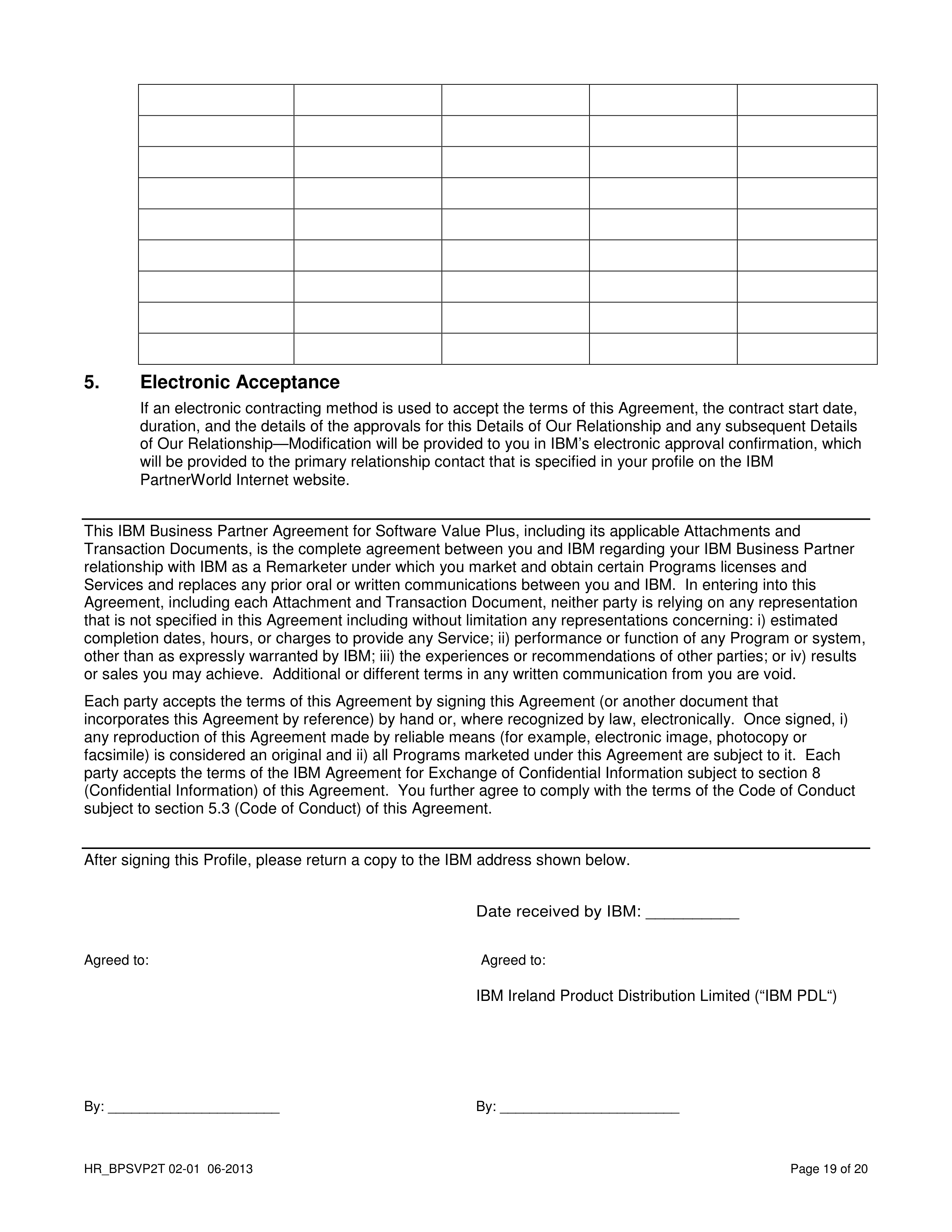 IBM Business Partner Agreement — page 19