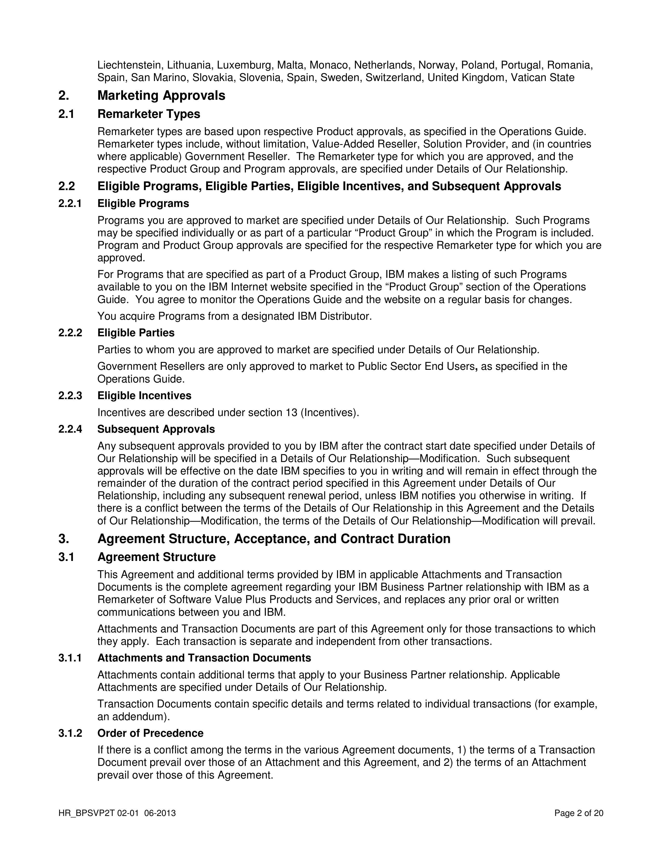 IBM Business Partner Agreement — page 2