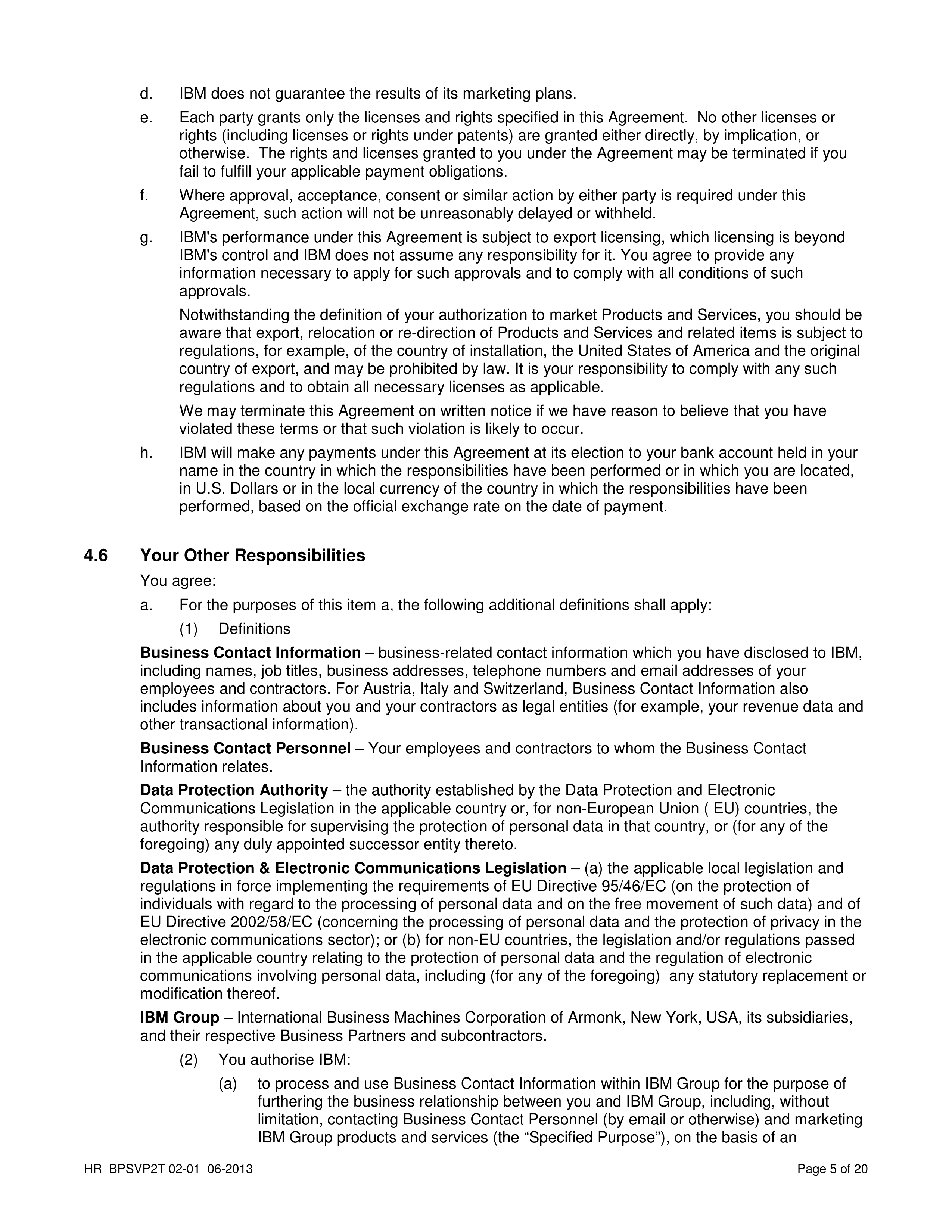 IBM Business Partner Agreement — page 5