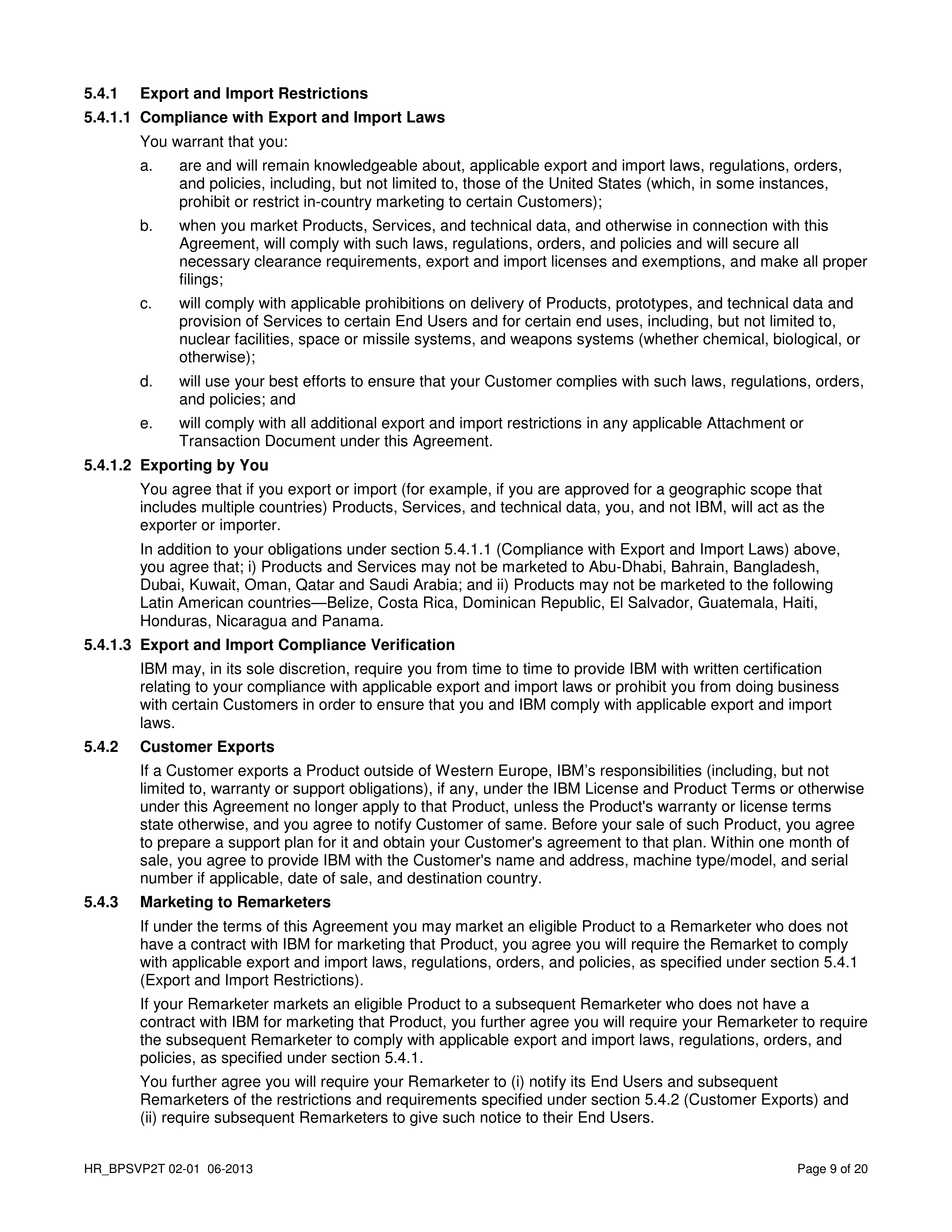 IBM Business Partner Agreement — page 9