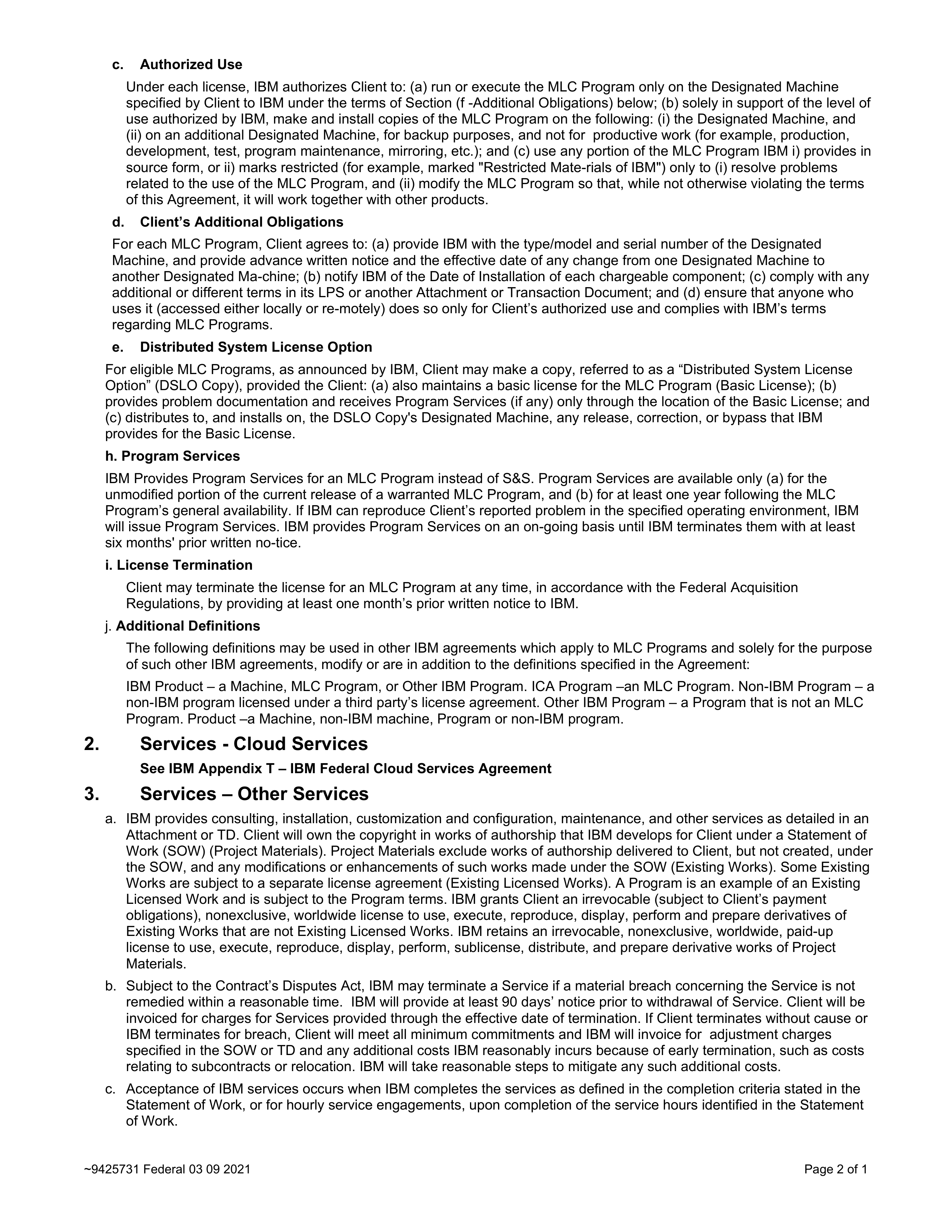 IBM Client Relationship Agreement — page 2
