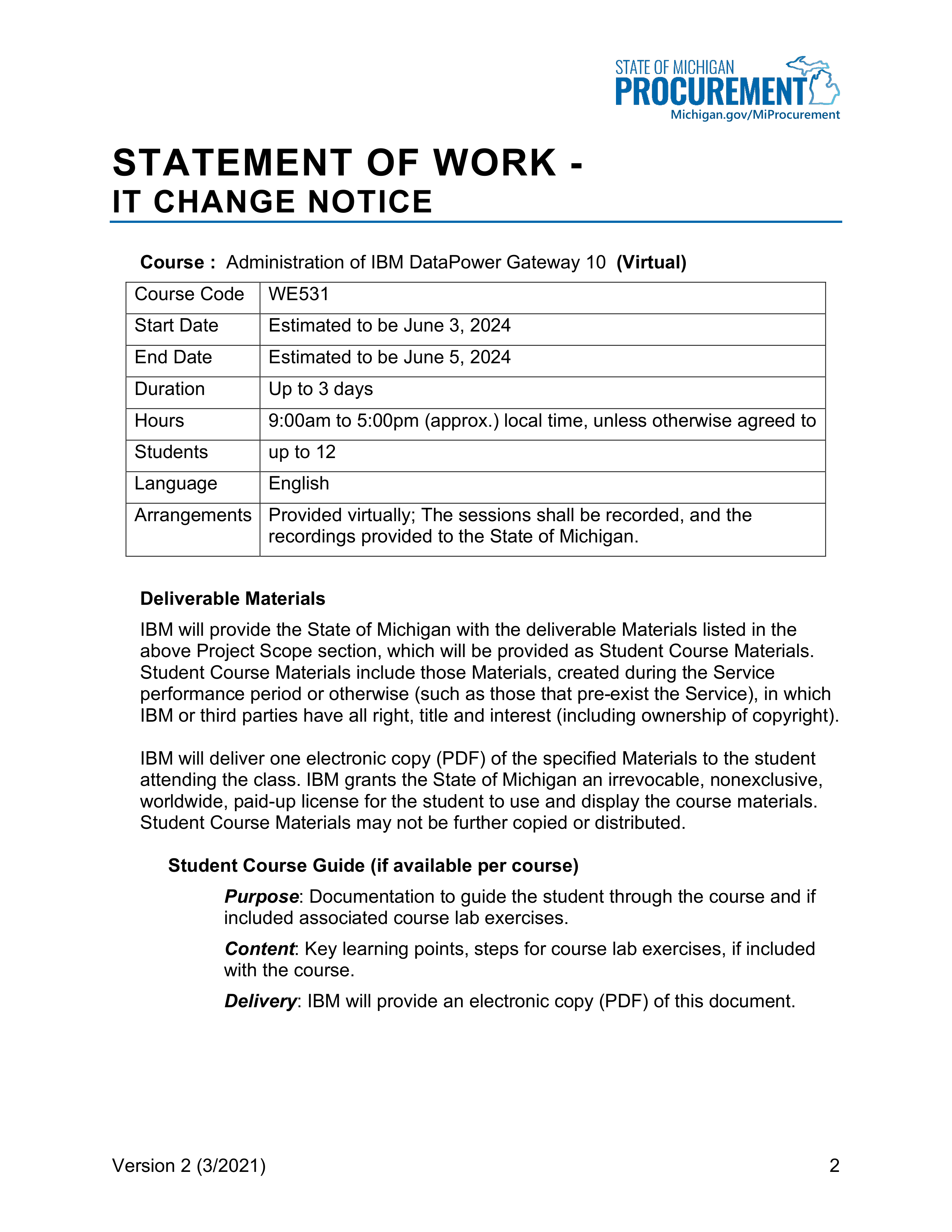 IBM Contract Change — page 105