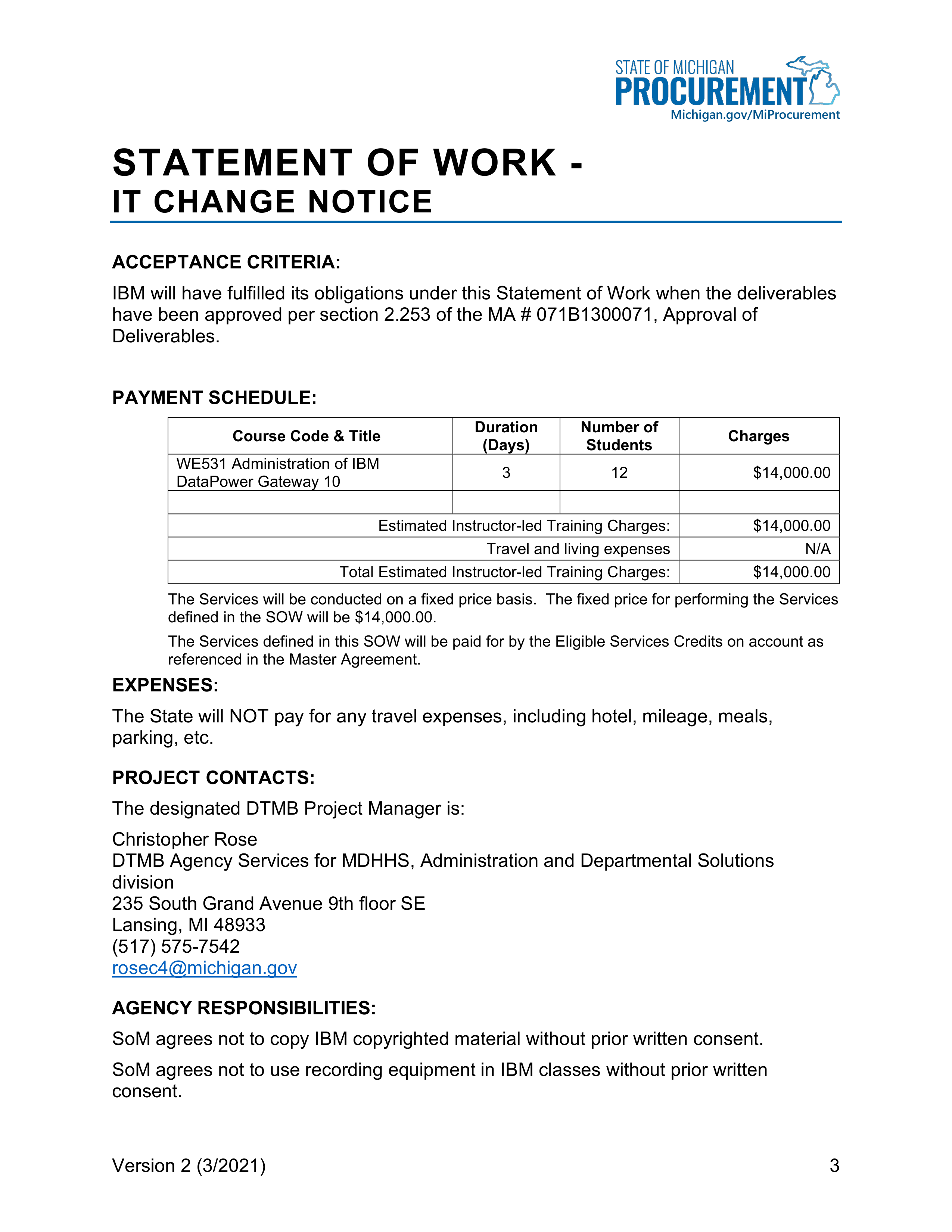 IBM Contract Change — page 106