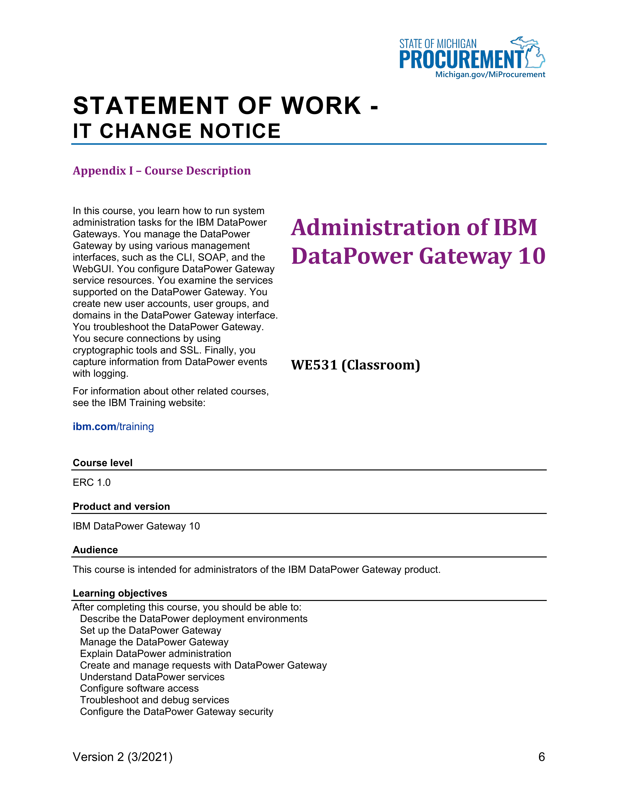 IBM Contract Change — page 109